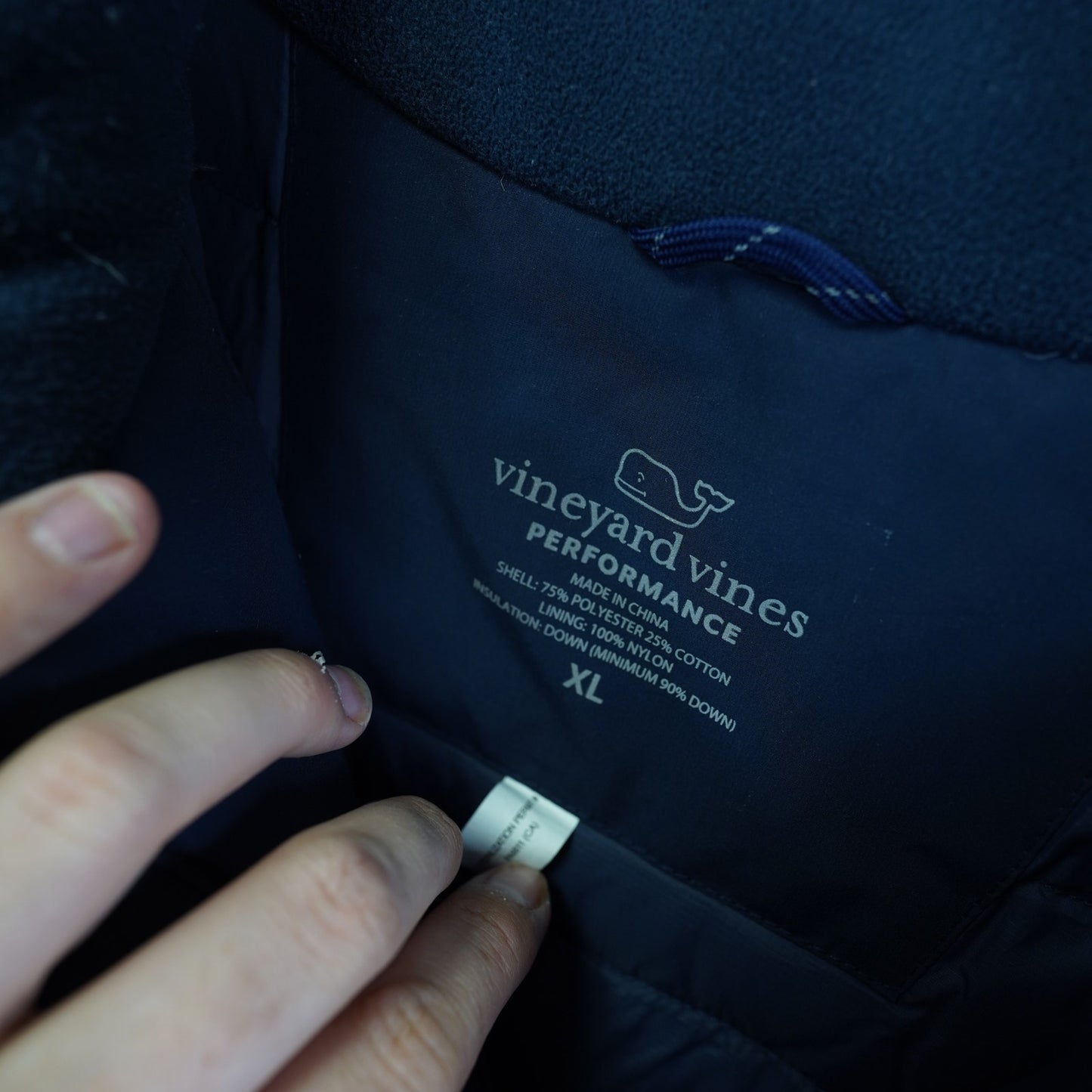 (XL) Vineyard Vines Nor'easter Performance Rain Shell Jacket Mens XL Navy Blue Preppy