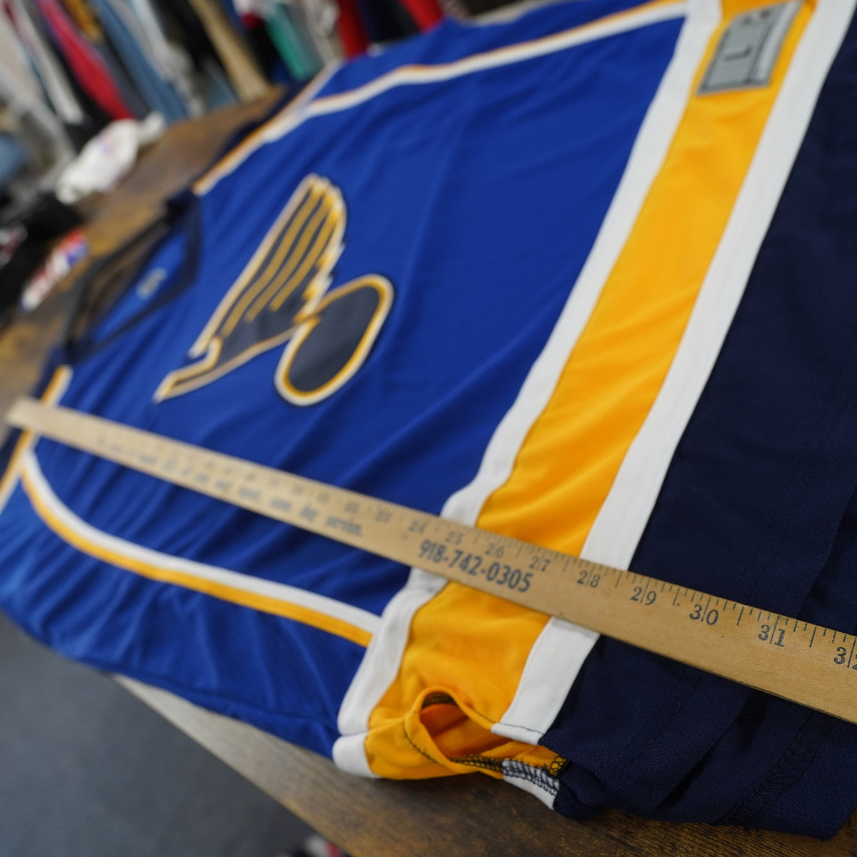 (L) Retro St. Louis Blue Embroidered NHL Hockey Jersey Sewn Men's L-XXL Blue