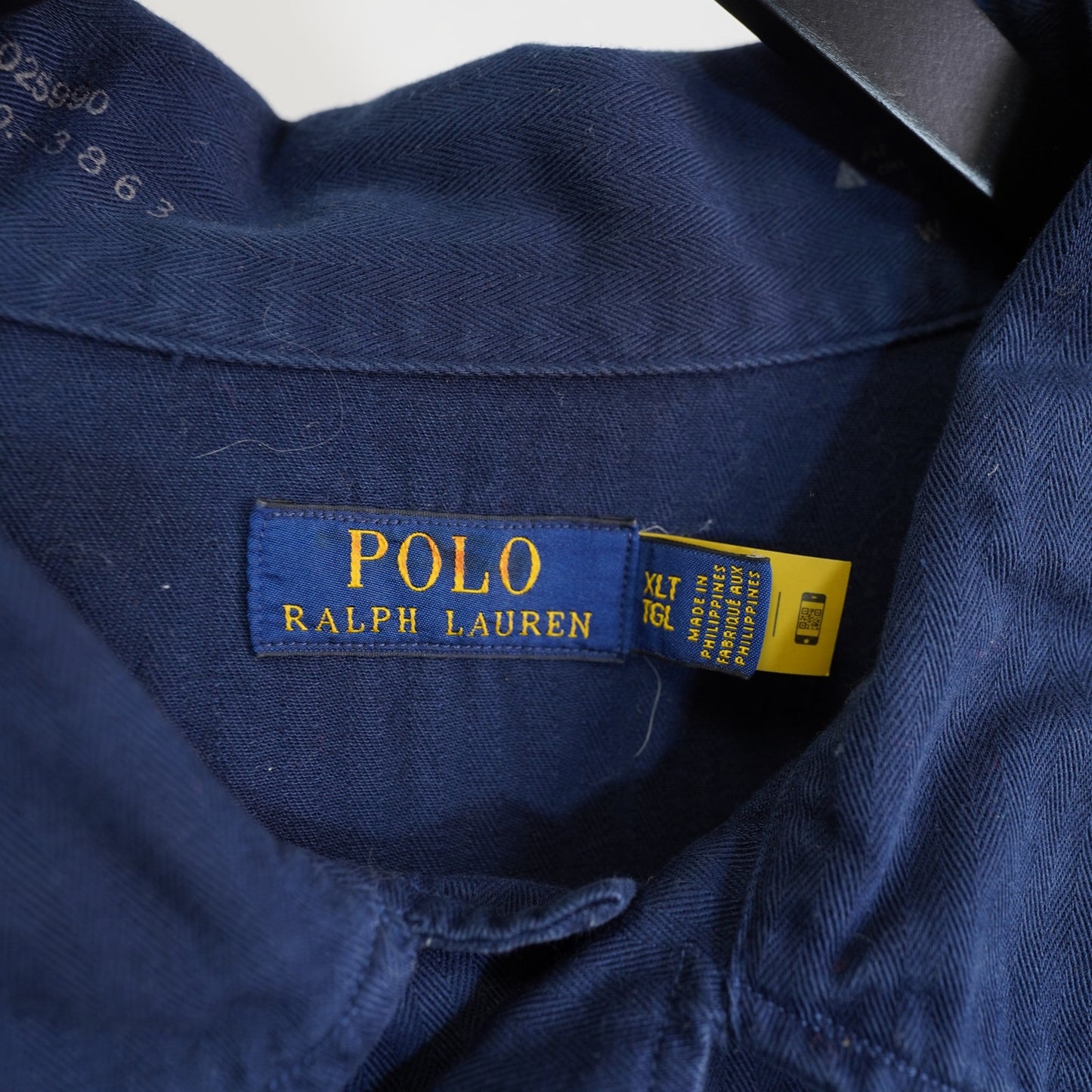 (XLT) Polo Ralph Lauren USRL Flight Patch Military Overshirt Mens XLT Navy Blue Jacket