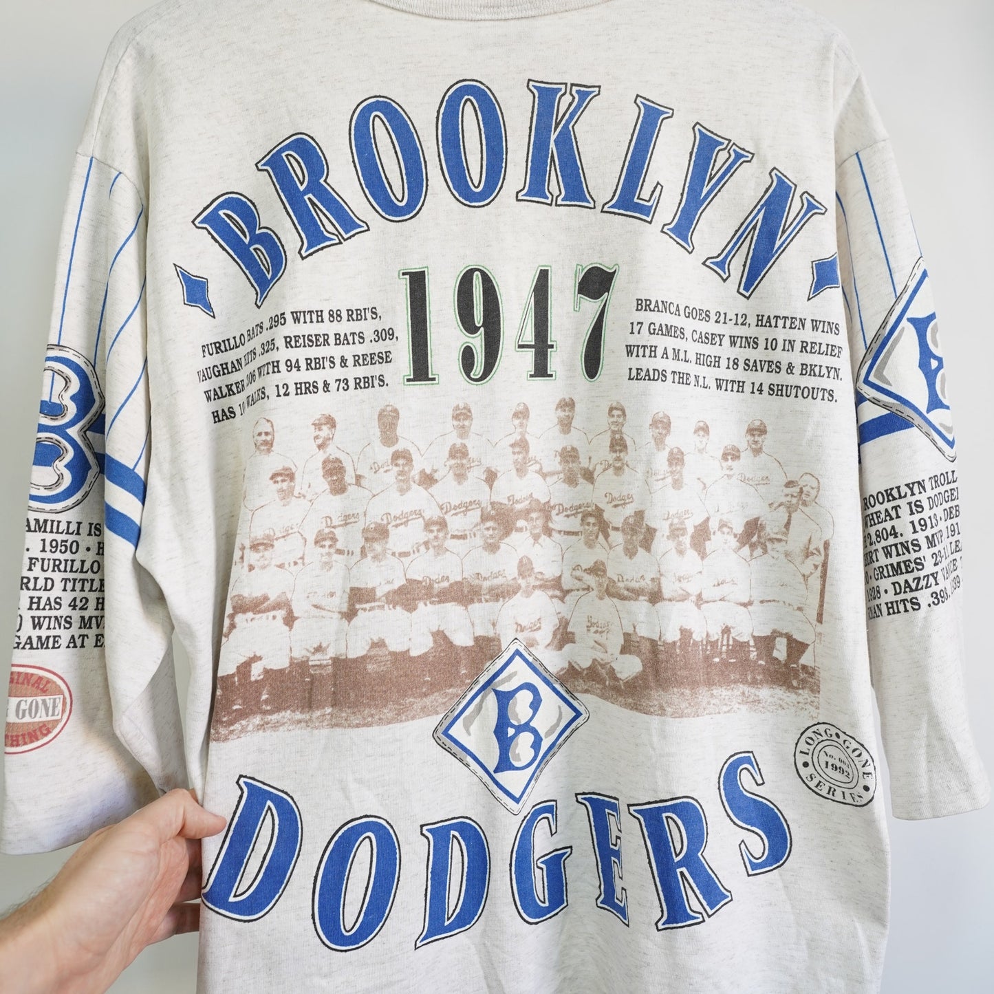 (XL) Vintage Brooklyn LA Dodgers Long Gone Cooperstown Collection T-Shirt Men's XL