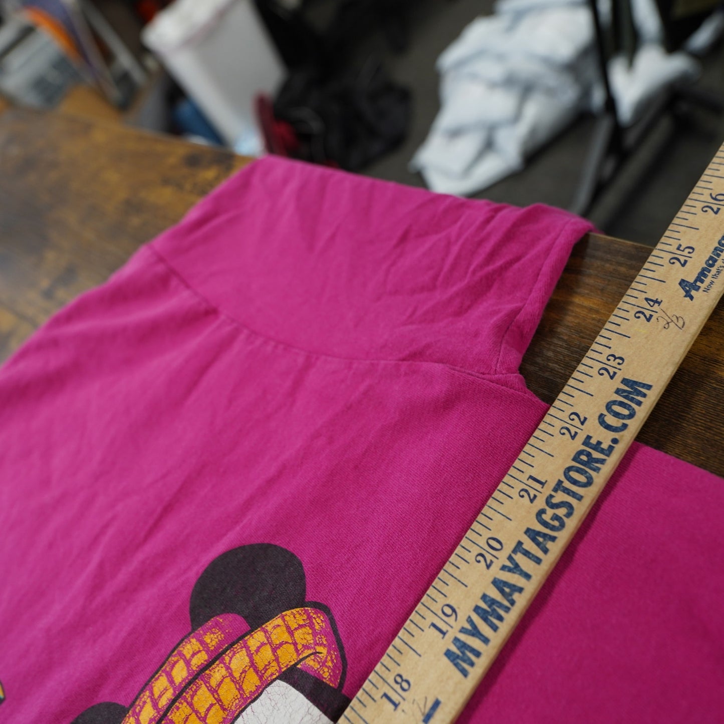 (L) Vintage Mickey & Minnie Mouse 90s Tropical T-Shirt Unisex L Jerry Leigh Pink