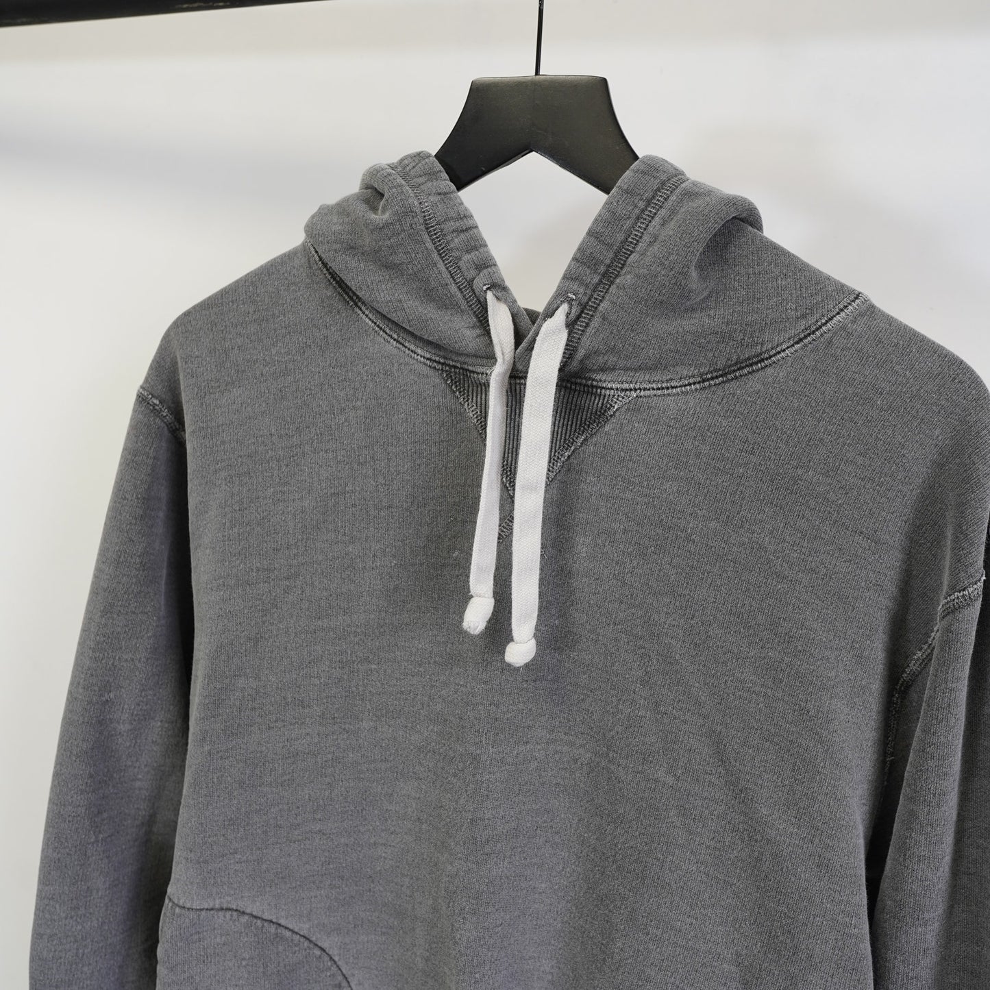 (L) Todd Snyder Heavy Cotton Popover Hoodie Men's L Stone Washed Gray Made in Canada