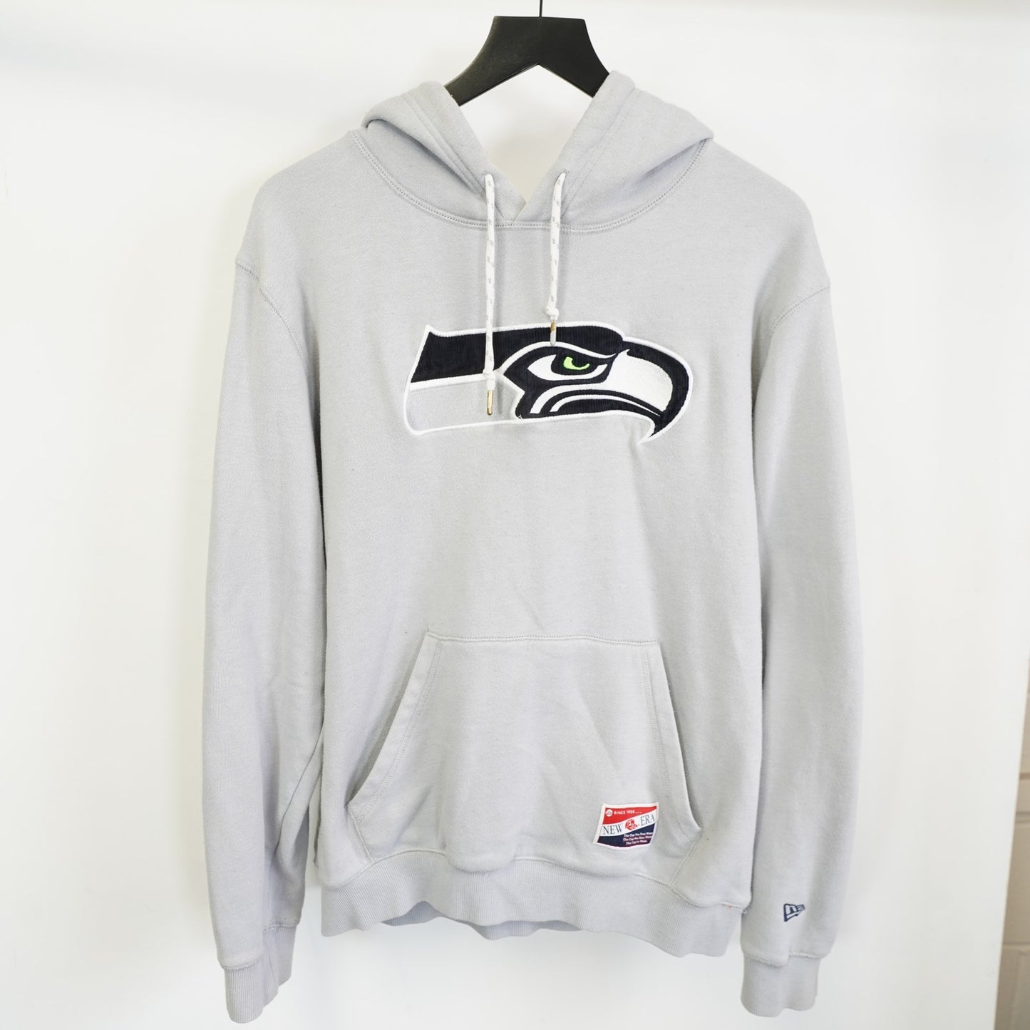 (M) Seattle Seahawks Embroidered New Era NFL Hoodie Men's M Gray
