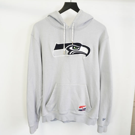 (M) Seattle Seahawks Embroidered New Era NFL Hoodie Men's M Gray