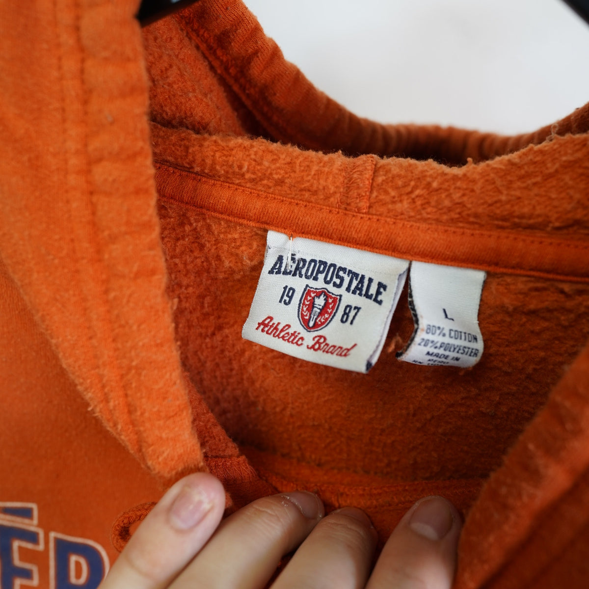 (L) Aeropostale Athletics Y2K Hoodie Men's L Burnt Orange Preppy 2000s Mallcore
