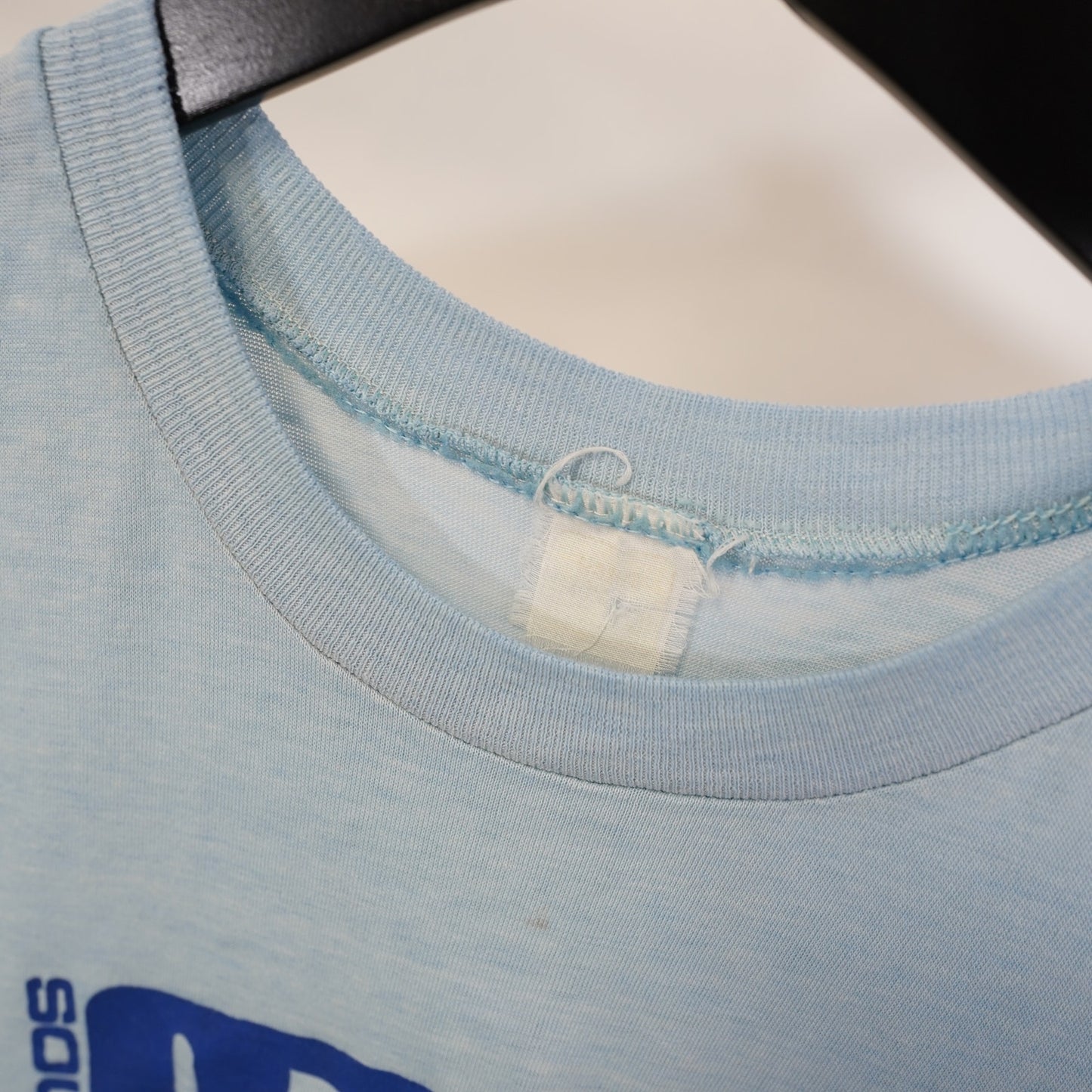 (S) True Vintage 70s Southwestern State University T-Shirt Men's S Baby Blue Worn