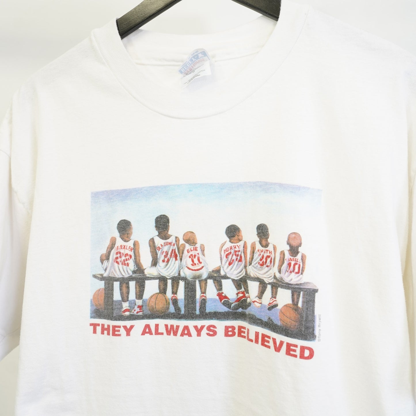 (XL) Vintage Houston Rockets 90s They Believed T-Shirt Men's XL White NBA Champs