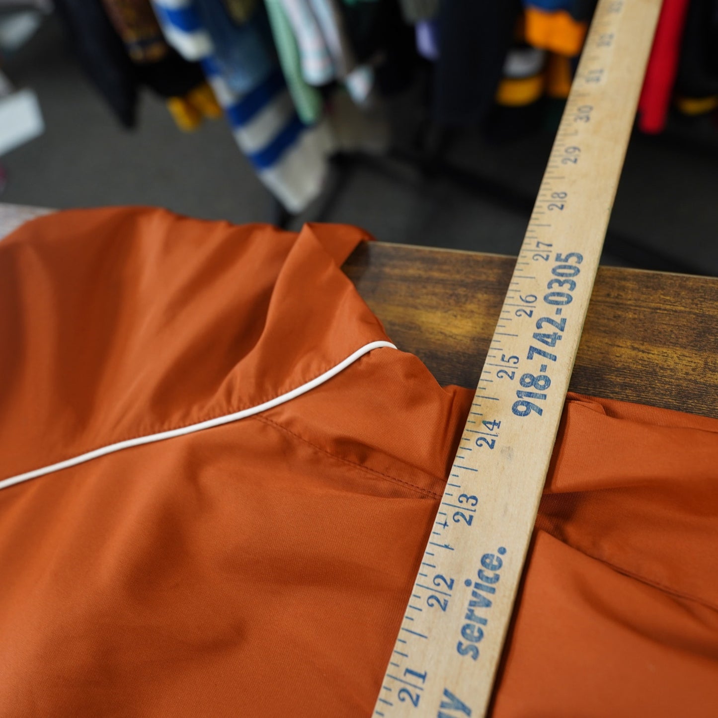 (L) Vintage FootJoy FJ Golf Pullover Windbreaker Jacket Men's L Burnt Orange White