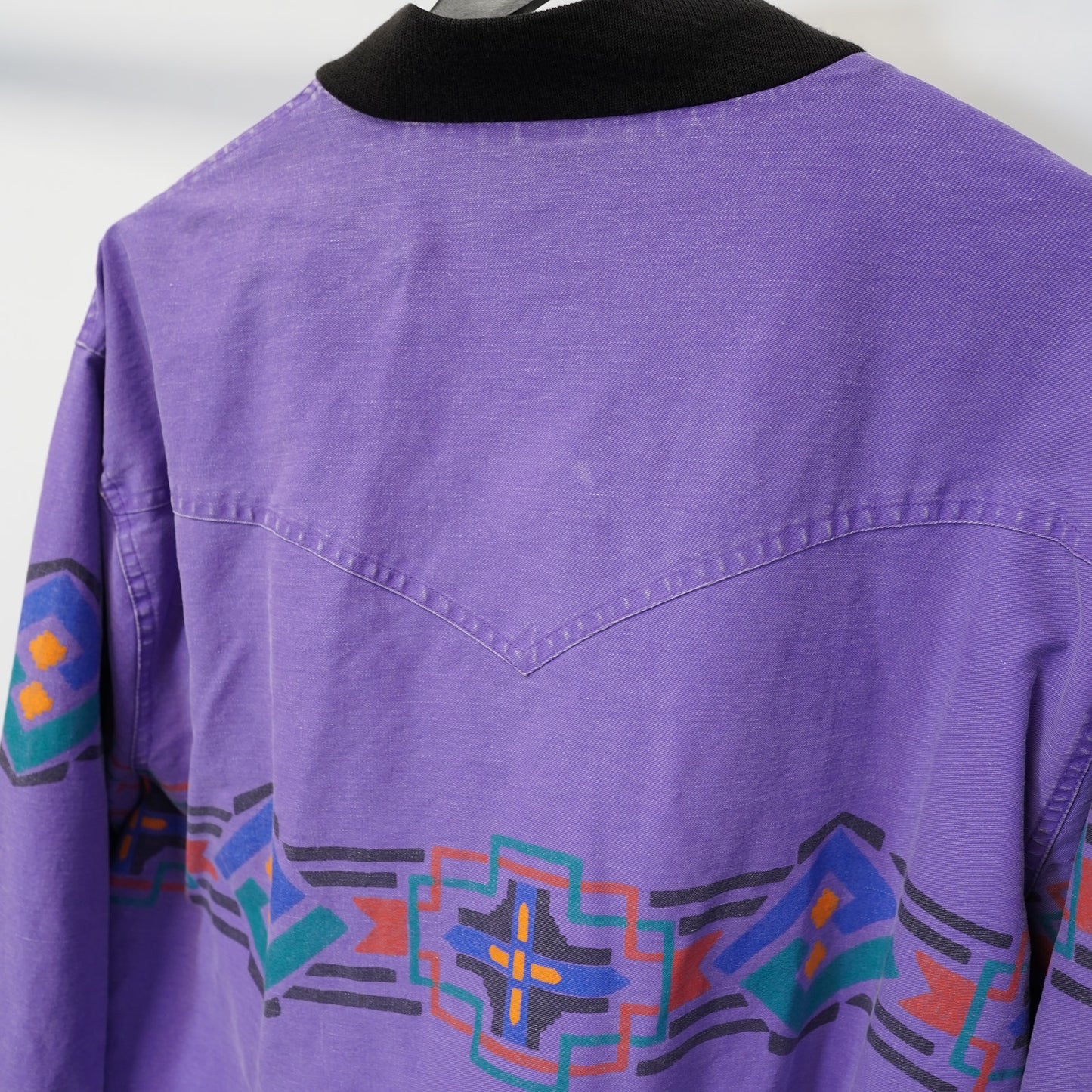 (XL) Vintage Wrangler Brushpopper Jacket Western Aztec Blue Men's 90s Southwestern