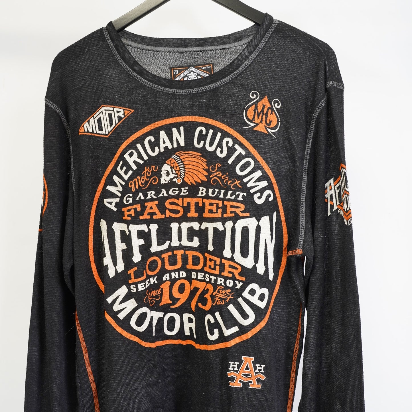 (L/XL) Affliction American Customs Garage Motorcycle Club Longsleeve Men's L/XL Y2K Emo