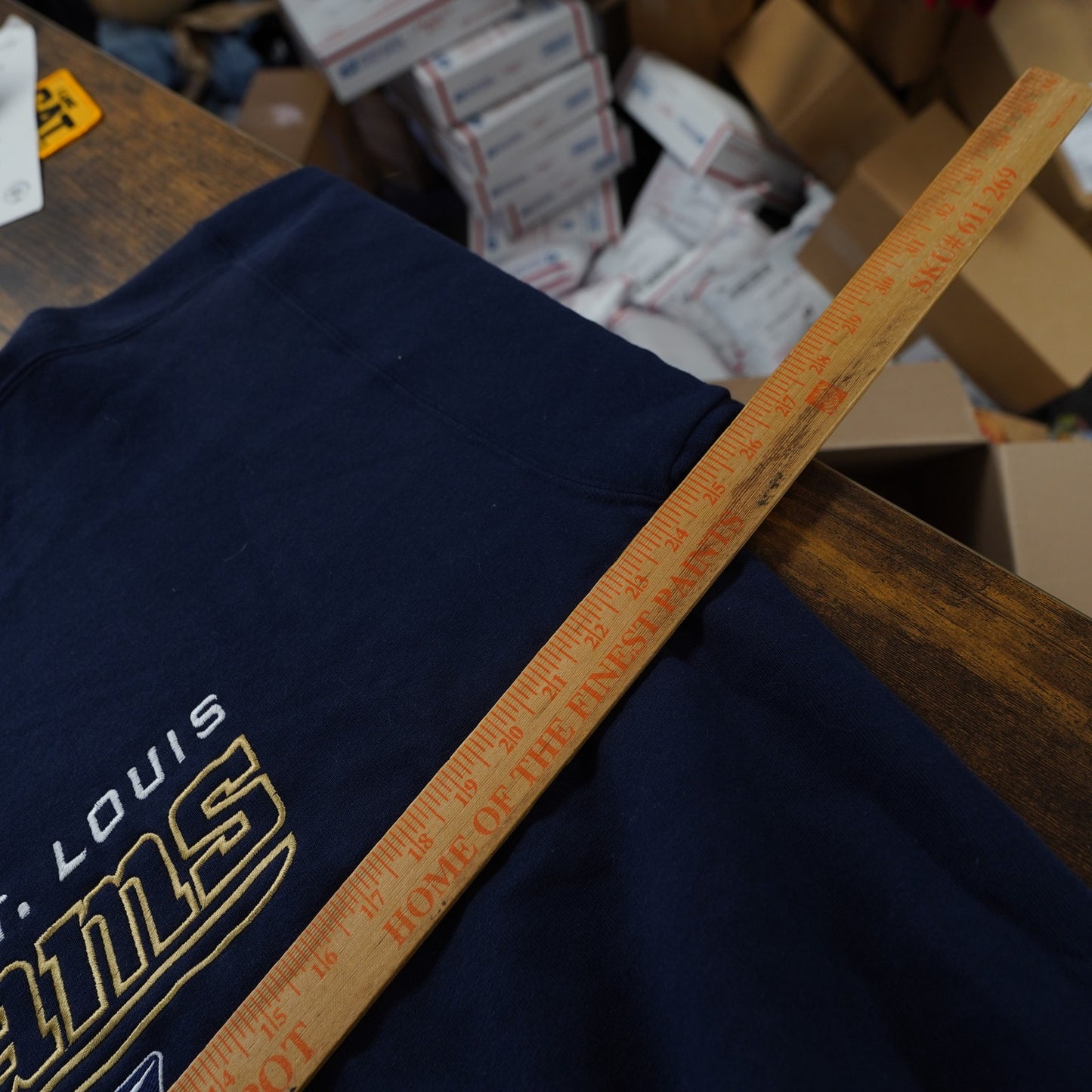 (XL) Vintage St. Louis Rams LA Reebok Embroidered Blue Sweatshirt