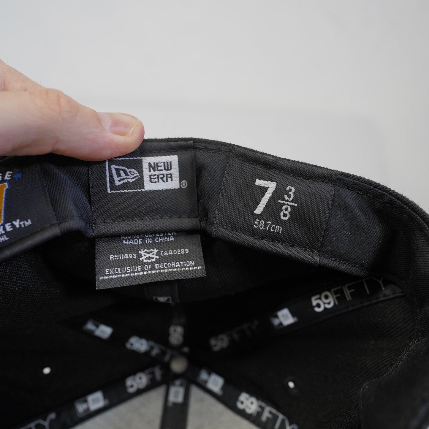 Chicago Blackhawks Vintage Hockey New Era Fitted 7 3/4 Black 59Fifty Hat