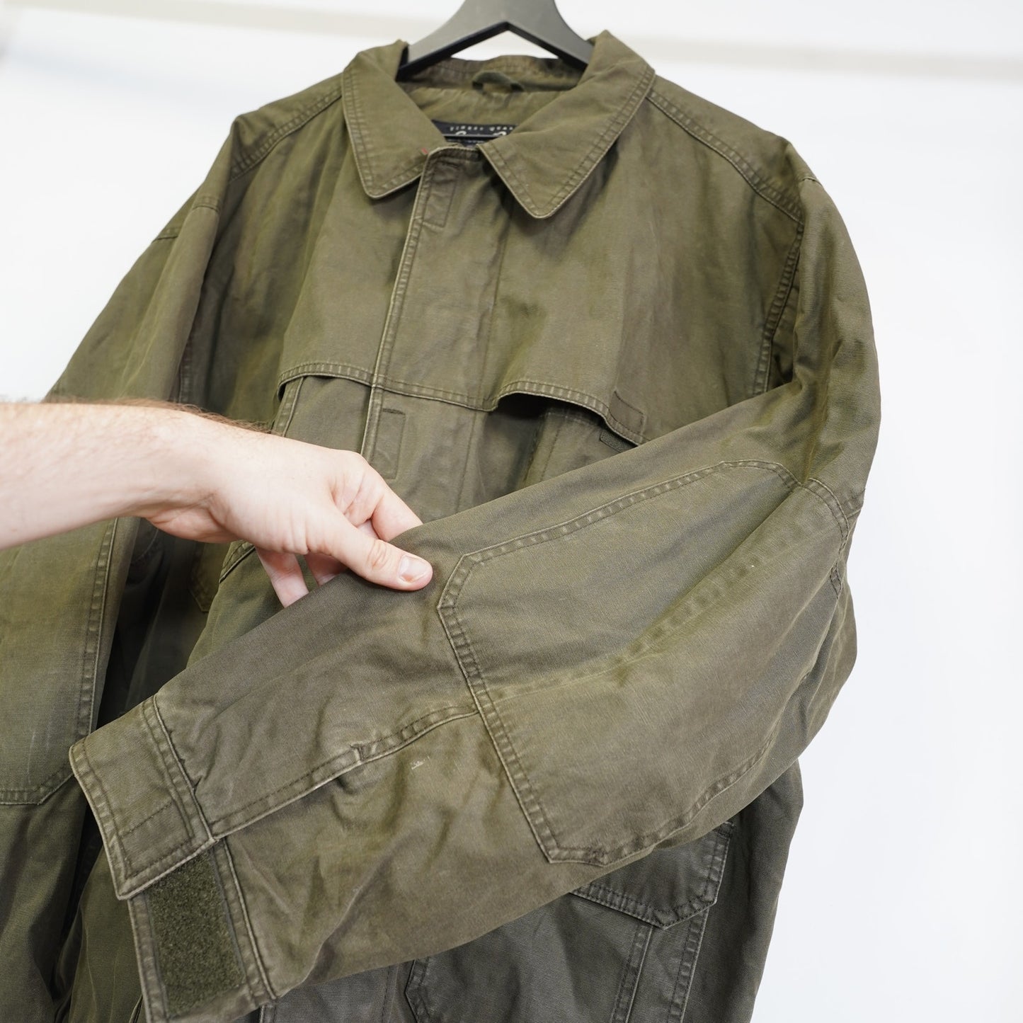 (XXL) Vintage Eddie Bauer Military Field Jacket Barn Chore Coat Men's XXL Green