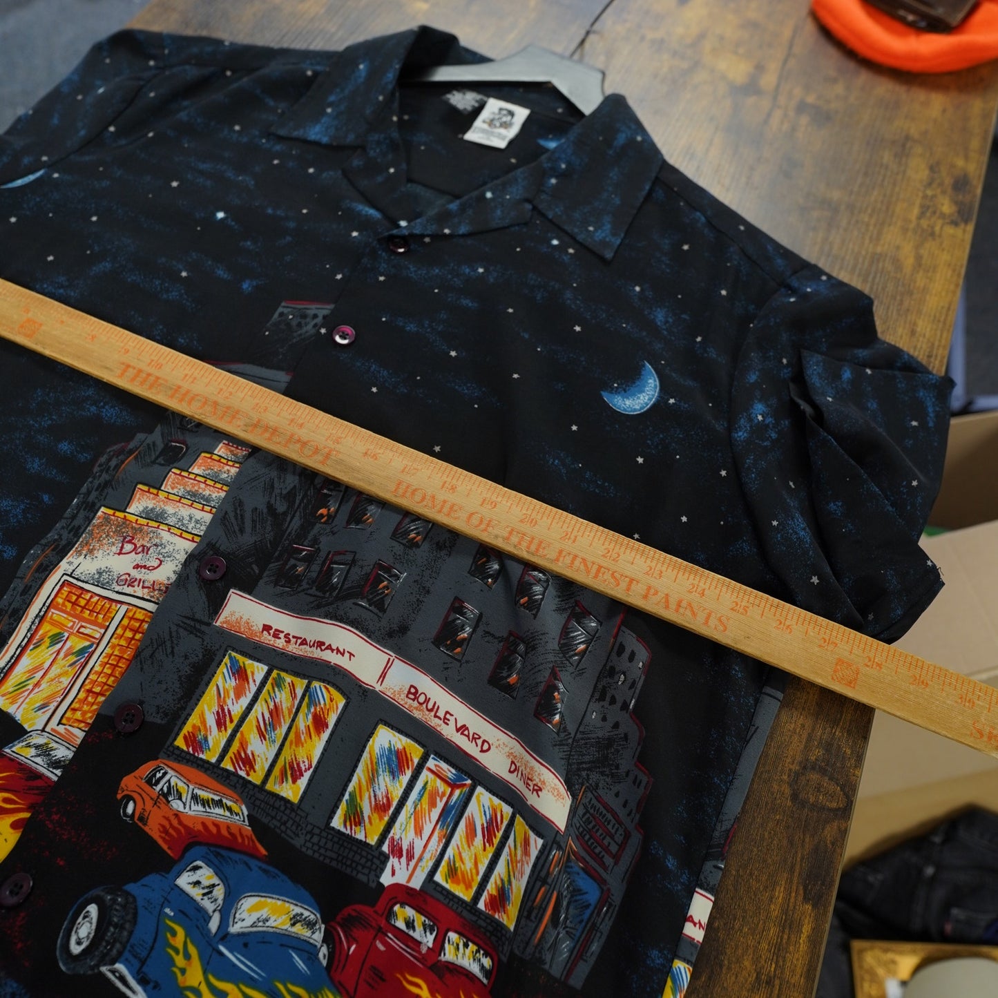 (XL) Vintage Kennington California Hot Rod Hawaiian Button Up Shirt