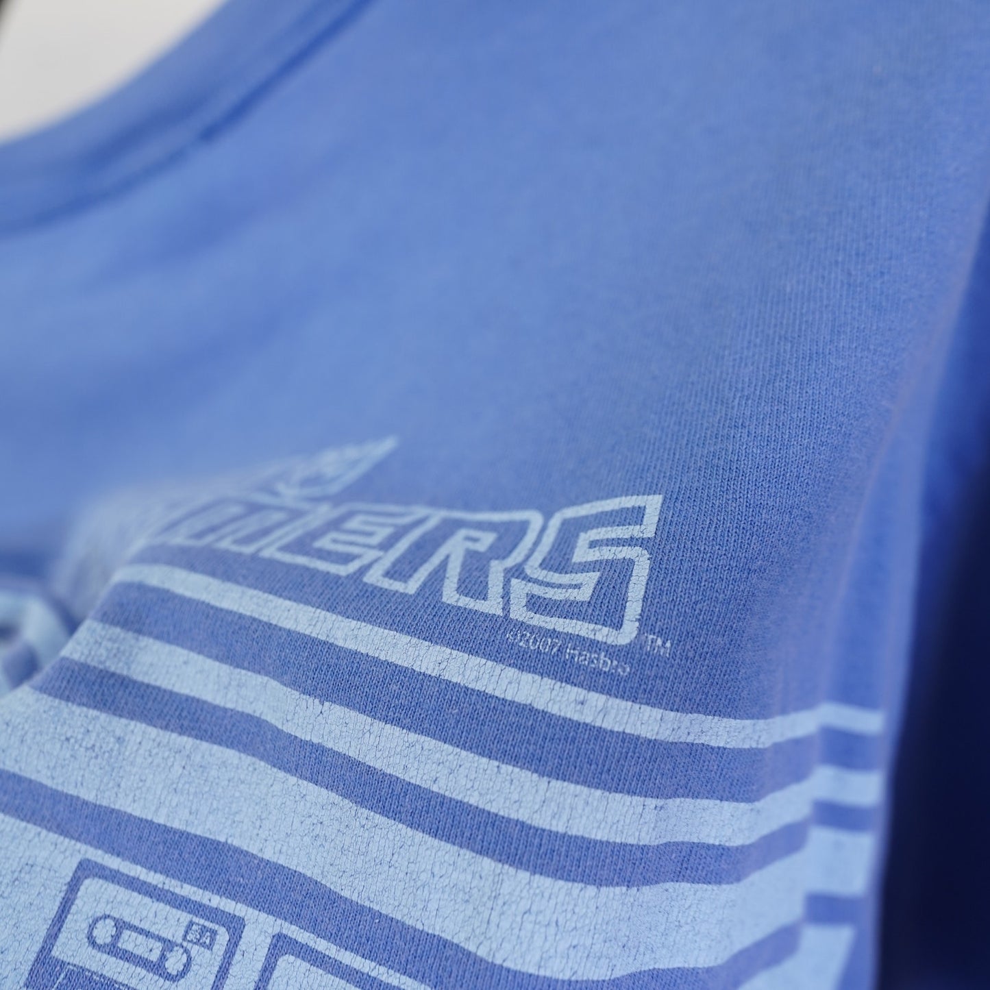 (L) Vintage Transformers 2007 Optimus Prime T-Shirt Men's L Blue Y2K Retro