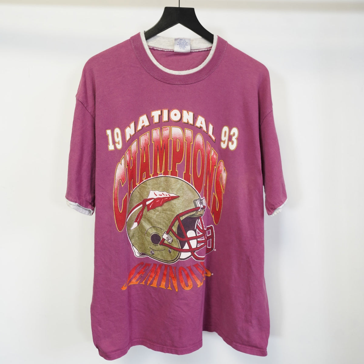 (XL) Vintage Florida State Seminoles 1993 Champs T-Shirt Men's XL Red 90s Retro FSU