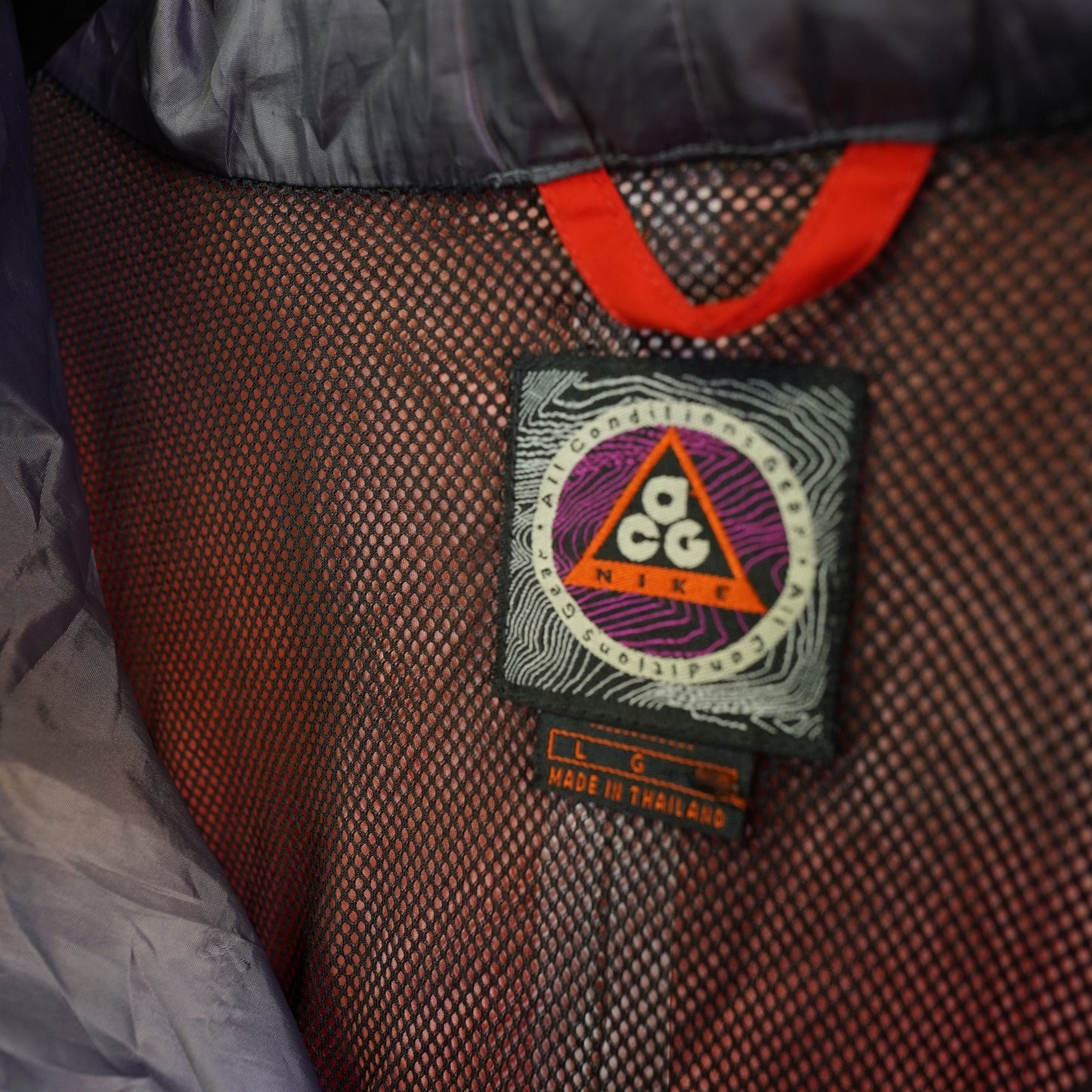 (L) Vintage 90s Nike Acg Storm-Fit Mountain Parka Jacket Men's L Red Orange Tech