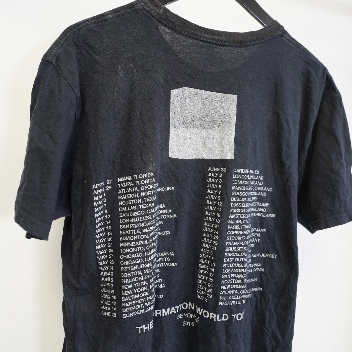 (L) Beyonce The Formation World Tour T-Shirt 2016 Women's L Black Graphic Band