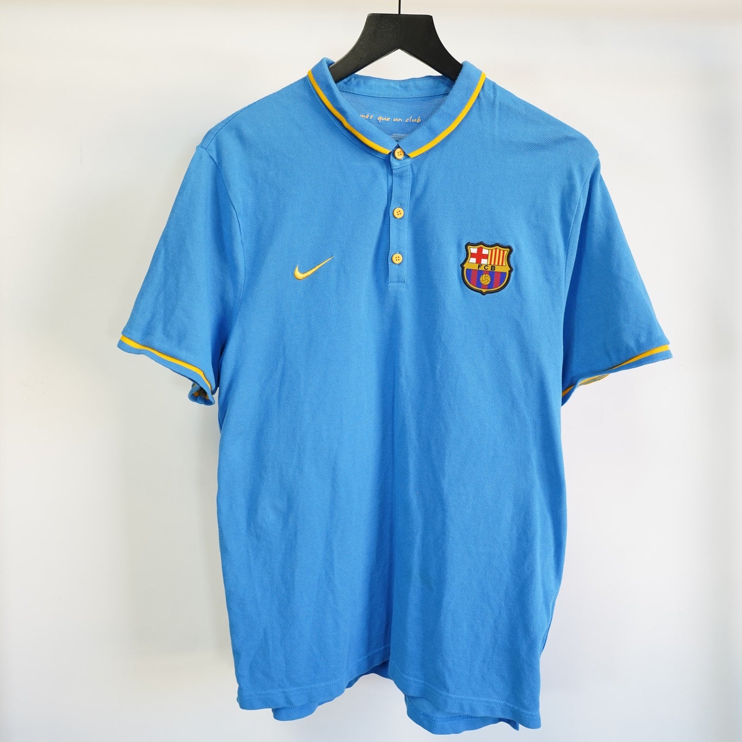 (XL) Nike FC Barcelona Blue Polo Shirt Men's XL Soccer Football La Liga FCB
