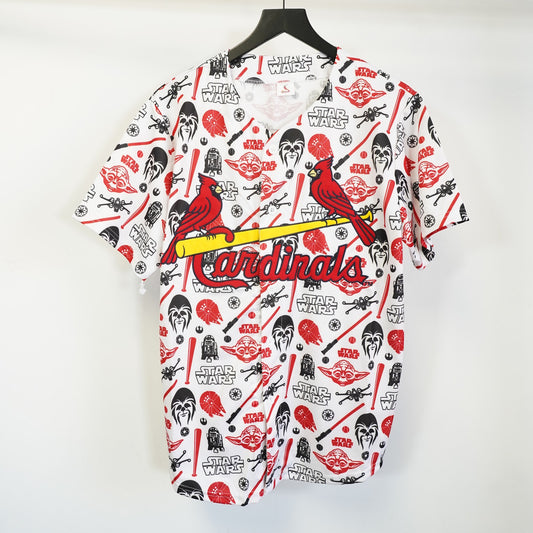 (S/M) St. Louis Cardinals Star Wars All Over Print Baseball Jersey Size S-M