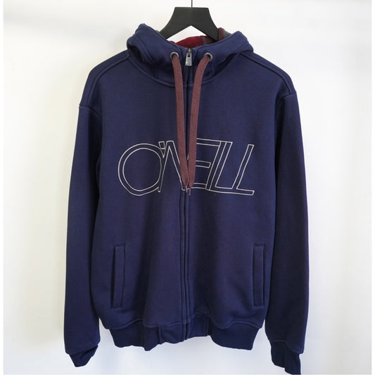 (L) Vintage O'neill Surf & Skate Y2K Full Zip Hoodie Men's L Navy Blue Lined 2000s
