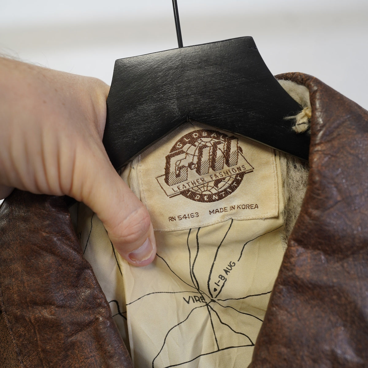 (XL) Vintage G-III Leather Aviator Bomber Pilot Flight Jacket Men's XL Brown Patches