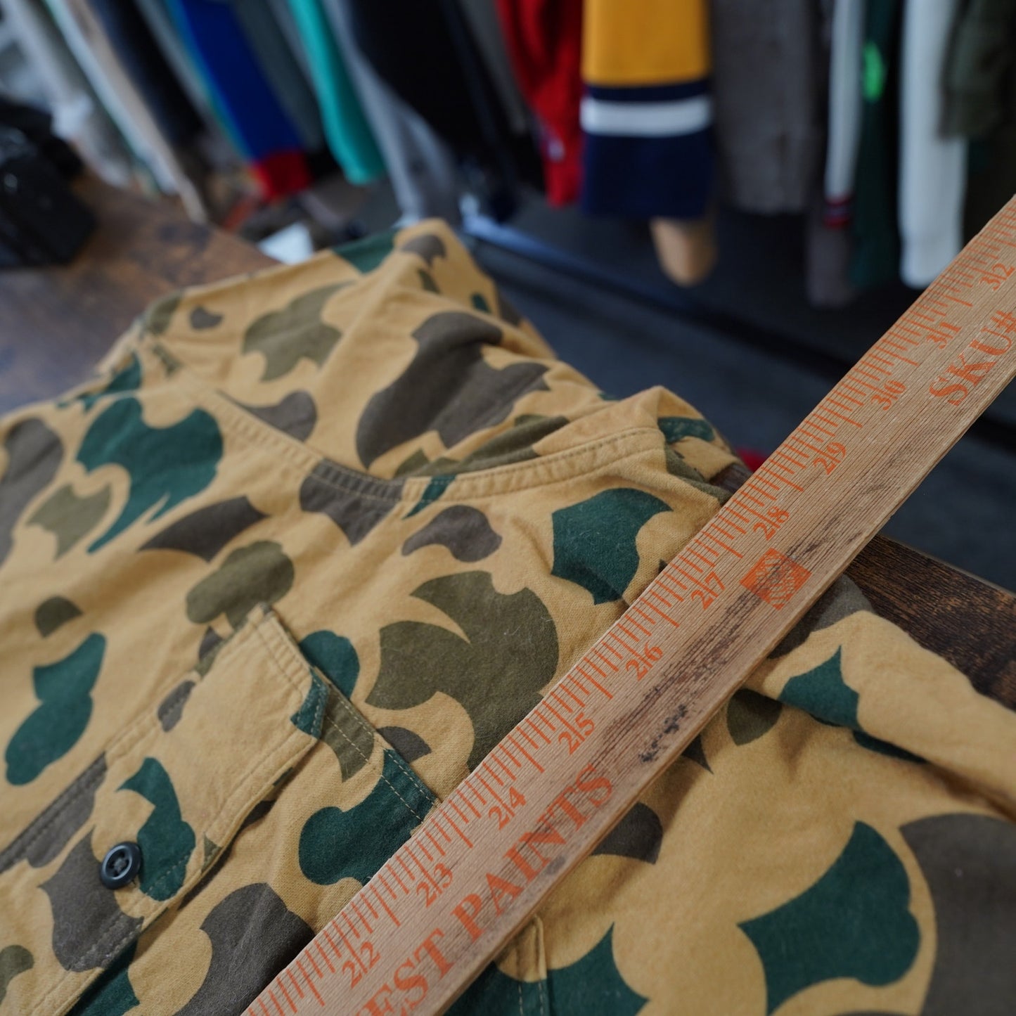 (3XL) Vintage Filson Duck Camouflage Button Up Hunting Shirt Jacket Men's 3XL Outdoors