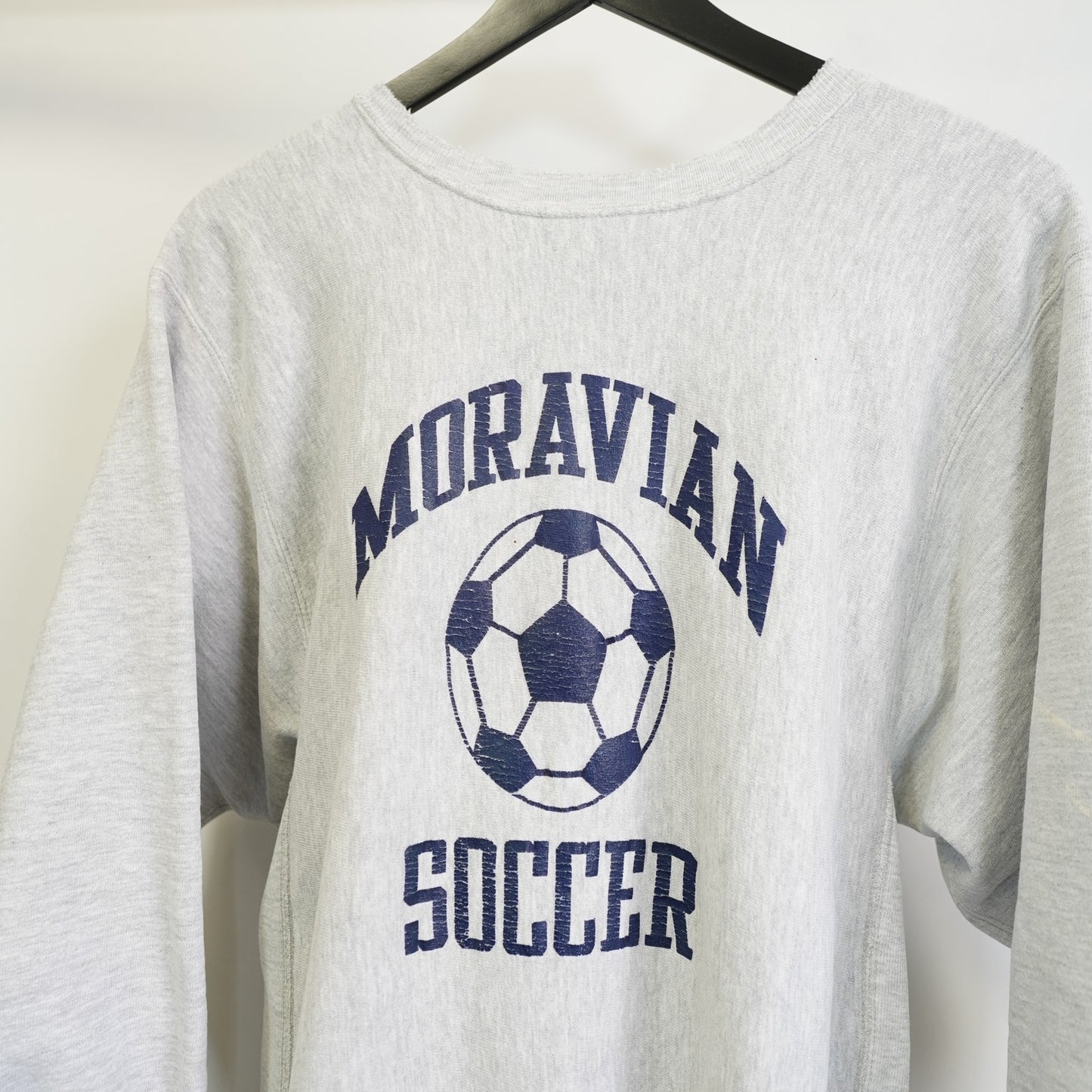 (L) Vintage Champion Reverse Weave Morvain Soccer Sweatshirt Men's L/XL Gray 80s-90s