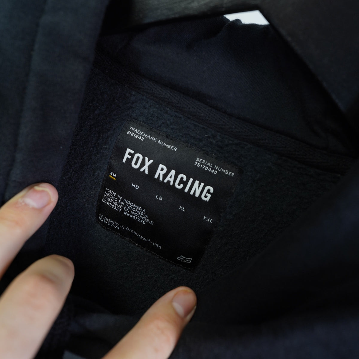 (S) Fox Racing Y2K Motocross Hoodie 2000s Men's S Black Gray Motorcycle Jacket