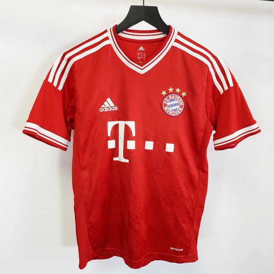 (Youth L) Adidas Bayern Munich 2013-14 Home Soccer Jersey Youth L 13-14 Yr Red White