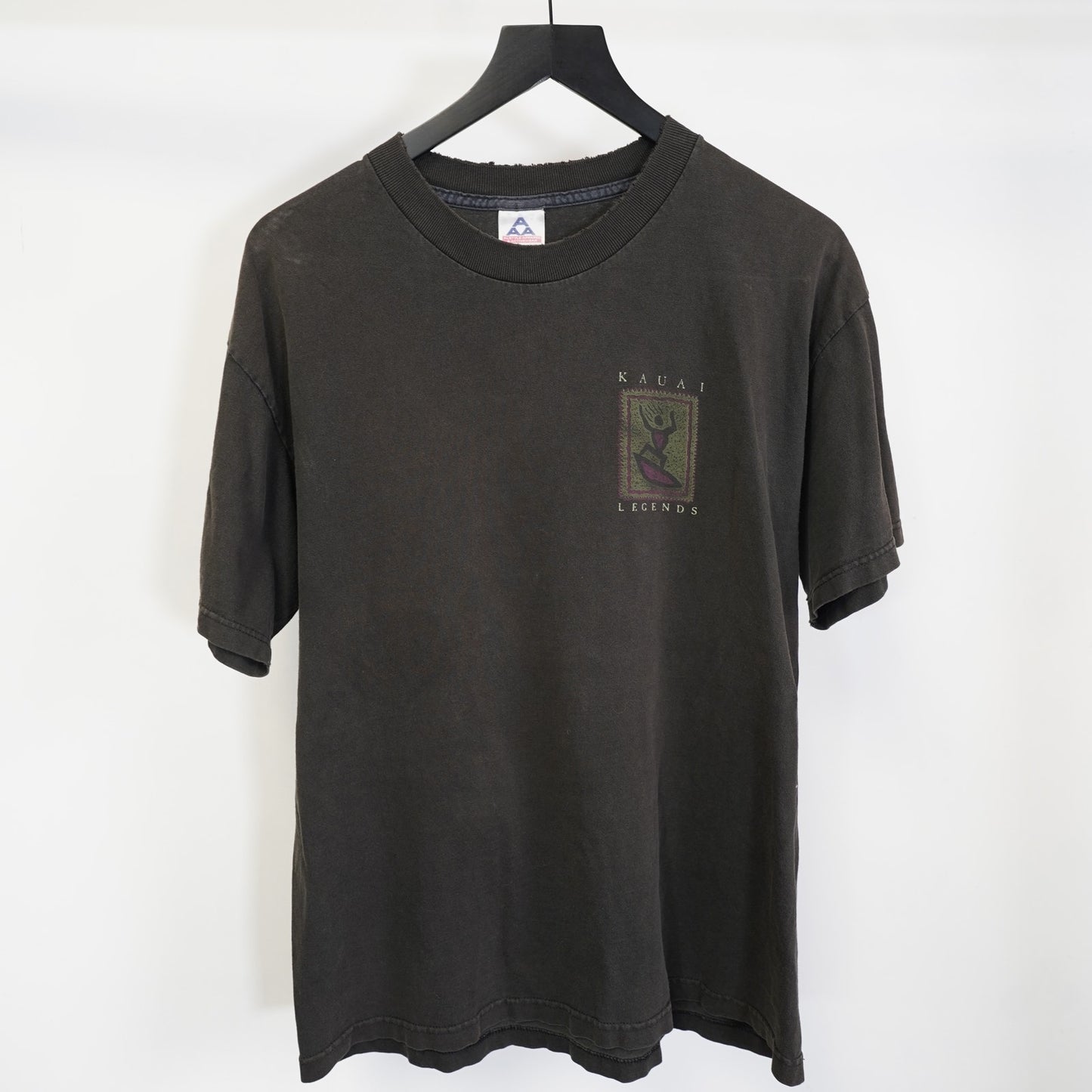 (L) Vintage Kauai Legends Y2K Surf Skate T-Shirt Men's L Black 2000s Alstyle Hawaii