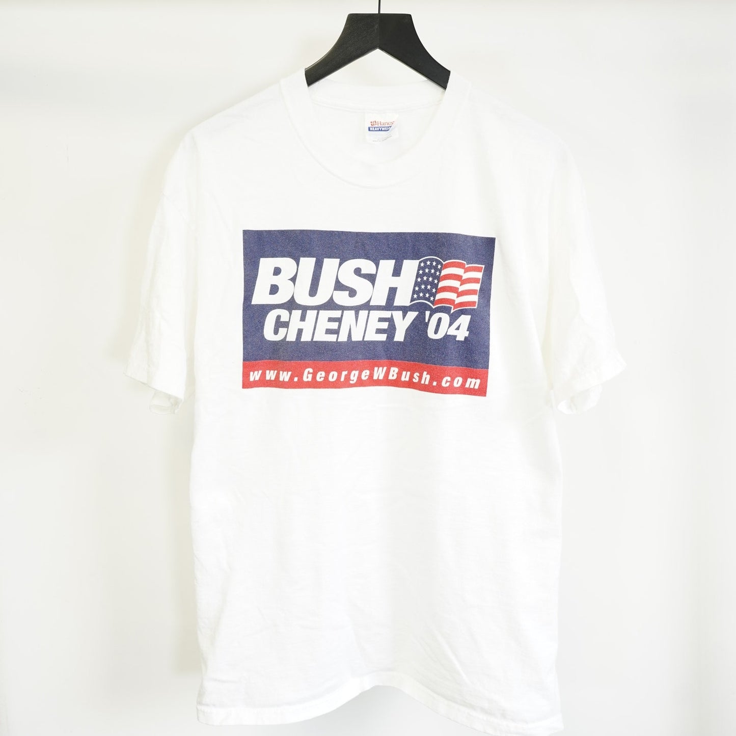 ((XL) Vintage George Bush Cheney 2004 Republican Campaign T-Shirt Men's XL White Hanes