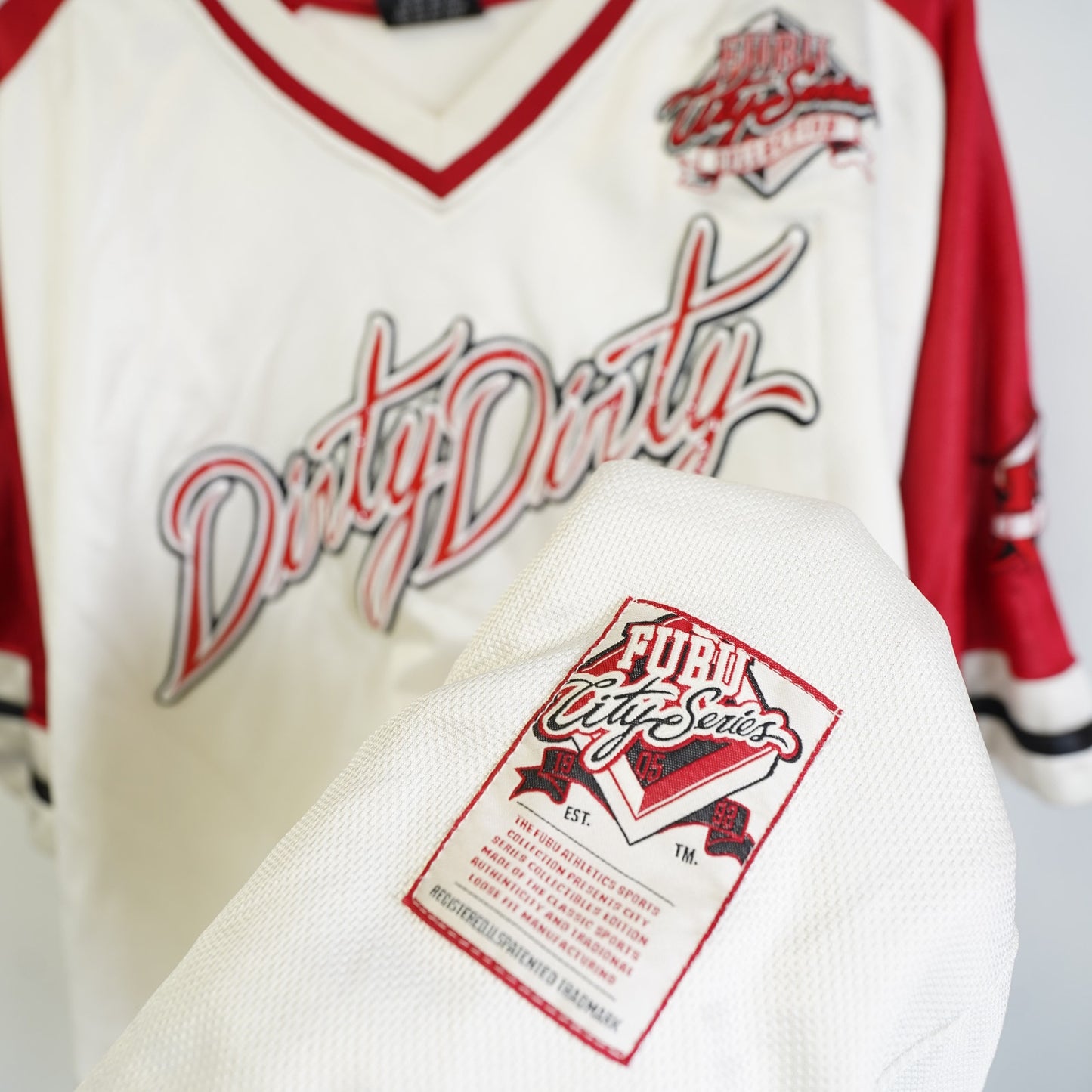 (XXL) Vintage Fubu Dirty Dirty South 05 Hip Hop Jersey Mens XXL Stitched Y2k 2000s Red