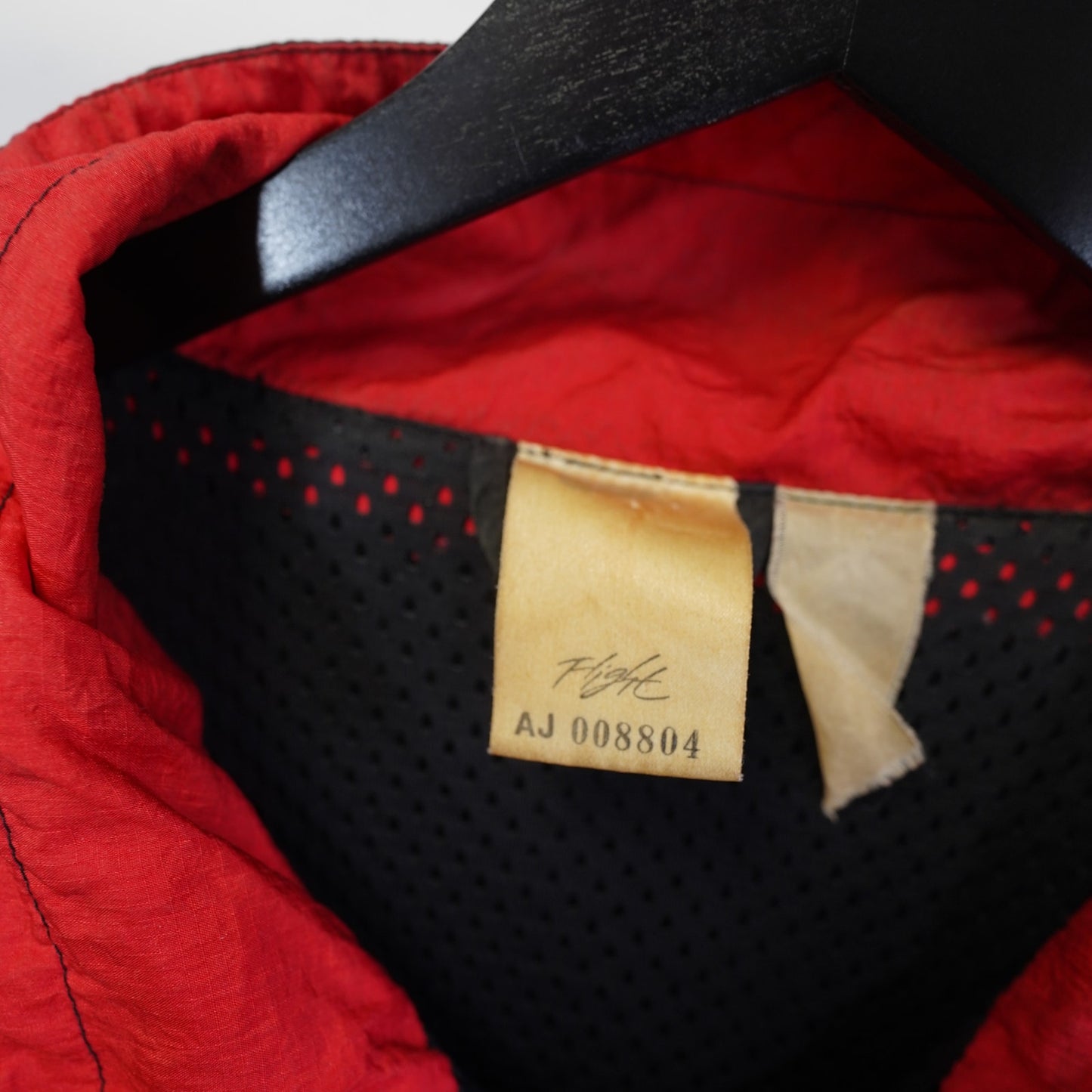 (M/L) Vintage Nike Air Jordan Flight 1989/90 Convertible Jacket Men's Large Black Red