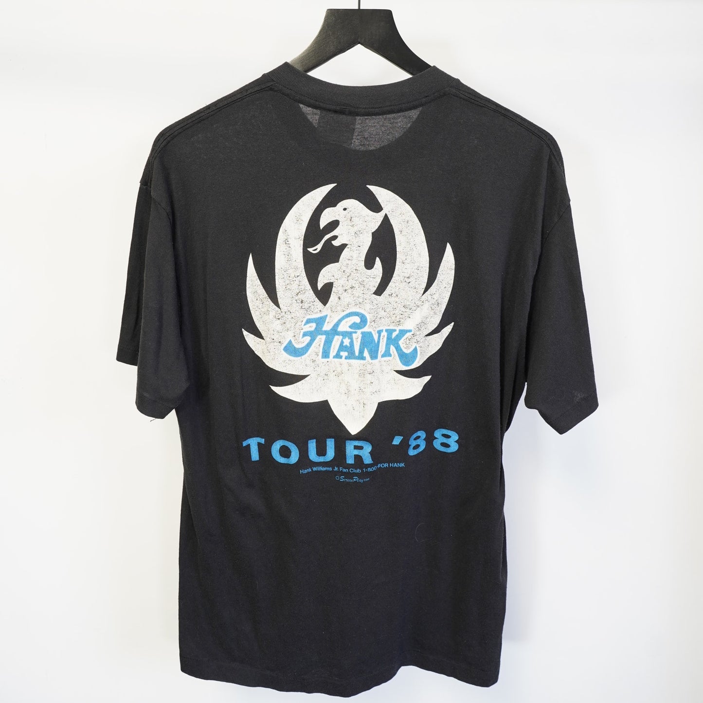 (M) Vintage 1988 Hank Williams Jr. Bocephus Wild Streak Tour Band T-Shirt Men's M/L