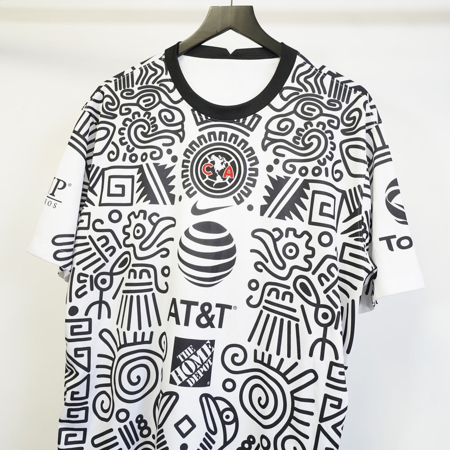 (3XL) Nike Club América 2020/21 Third Soccer Futbol Jersey Men's 3XL White Black Aztec