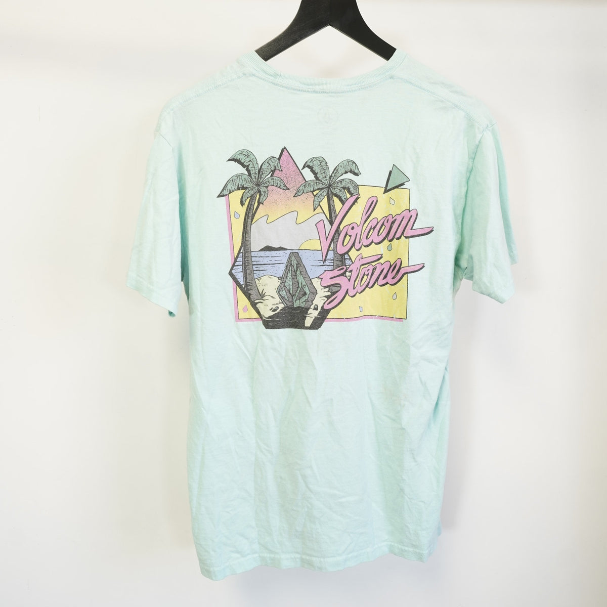 (M) Volcom Stone 2000s Vintage Surf T-Shirt Y2K Skate Men's M Blue Tropical