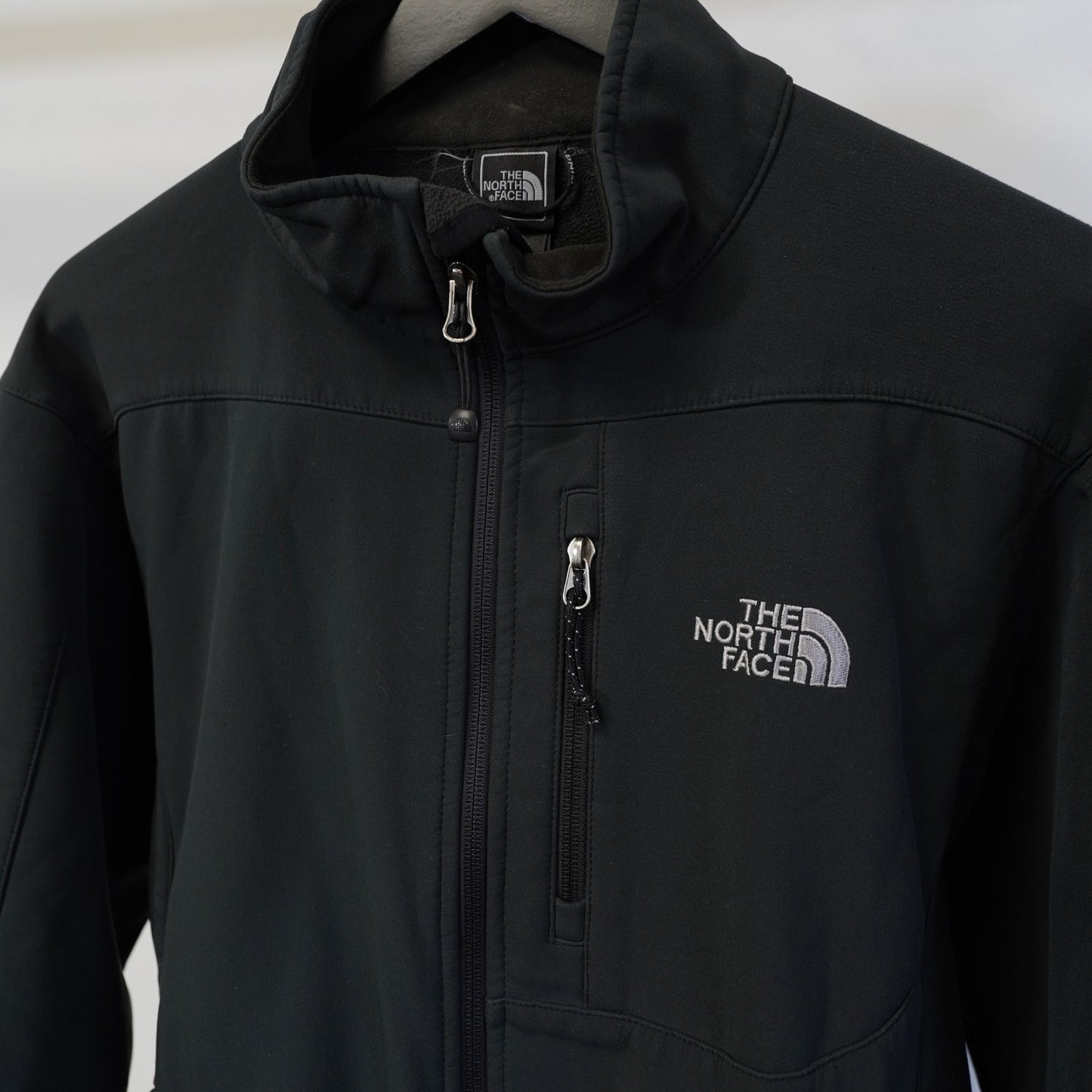 (M) The North Face Jacket Apex Bionic Jacket Mens Sz M Soft Shell Fleece Lined Black