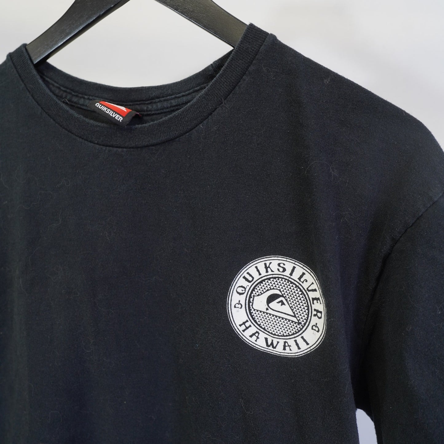 (L) Quicksilver Y2K Hawaii Surf & Skate T-Shirt Men's L Black 2000s Surfer Retro