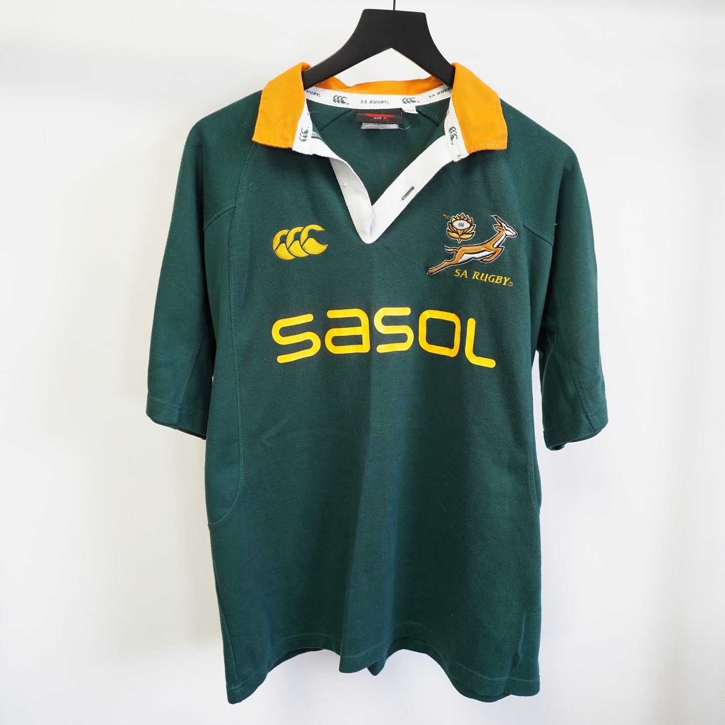 (M) Vintage Canterbury 2005-06 South Africa Springboks Rugby Jersey Men's M Green