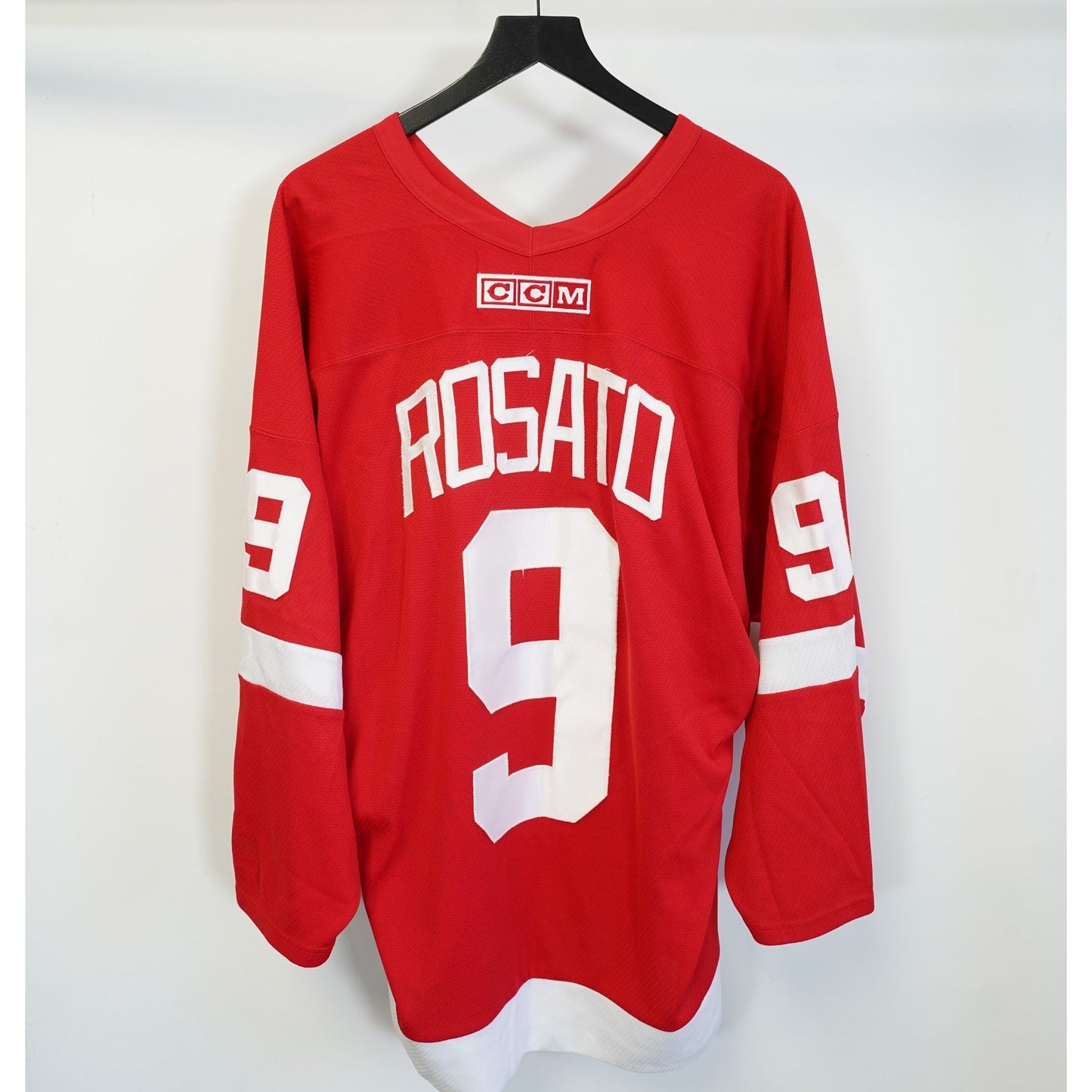 (XL) Vintage CCM Detroit Redwings Embroidered Hockey Jersey Men's XL Red NHL Sewn