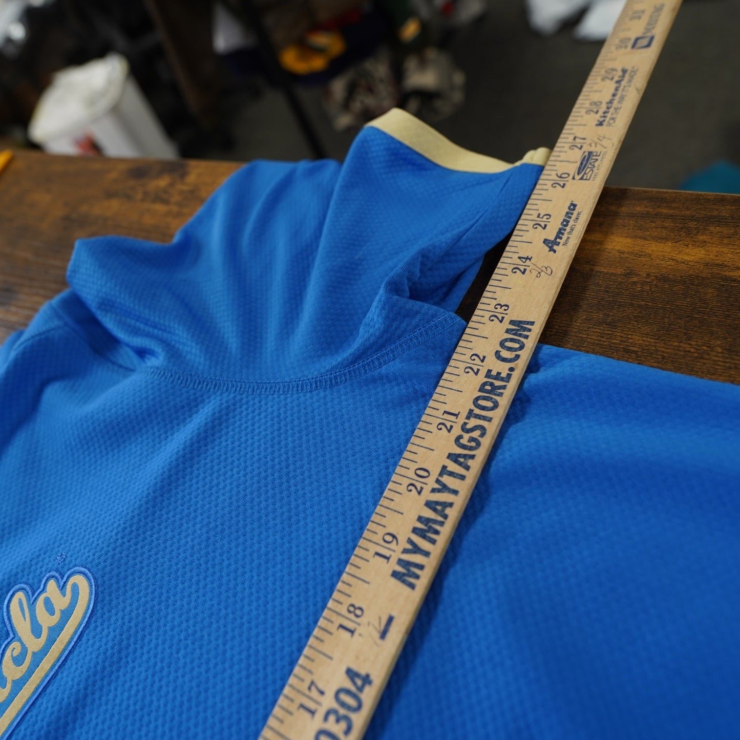 (L) Adidas UCLA Bruins Climalite Golf Polo Shirt Men's L Blue Gold Performance