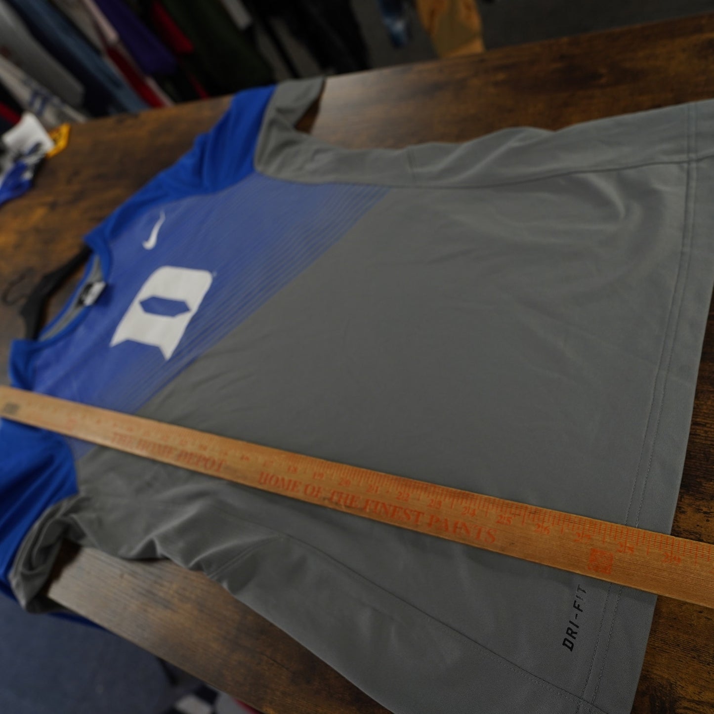 (M) Duke Blue Devils Nike Elite Basketball Dri-Fit T-Shirt Men's M Blue Longsleeve