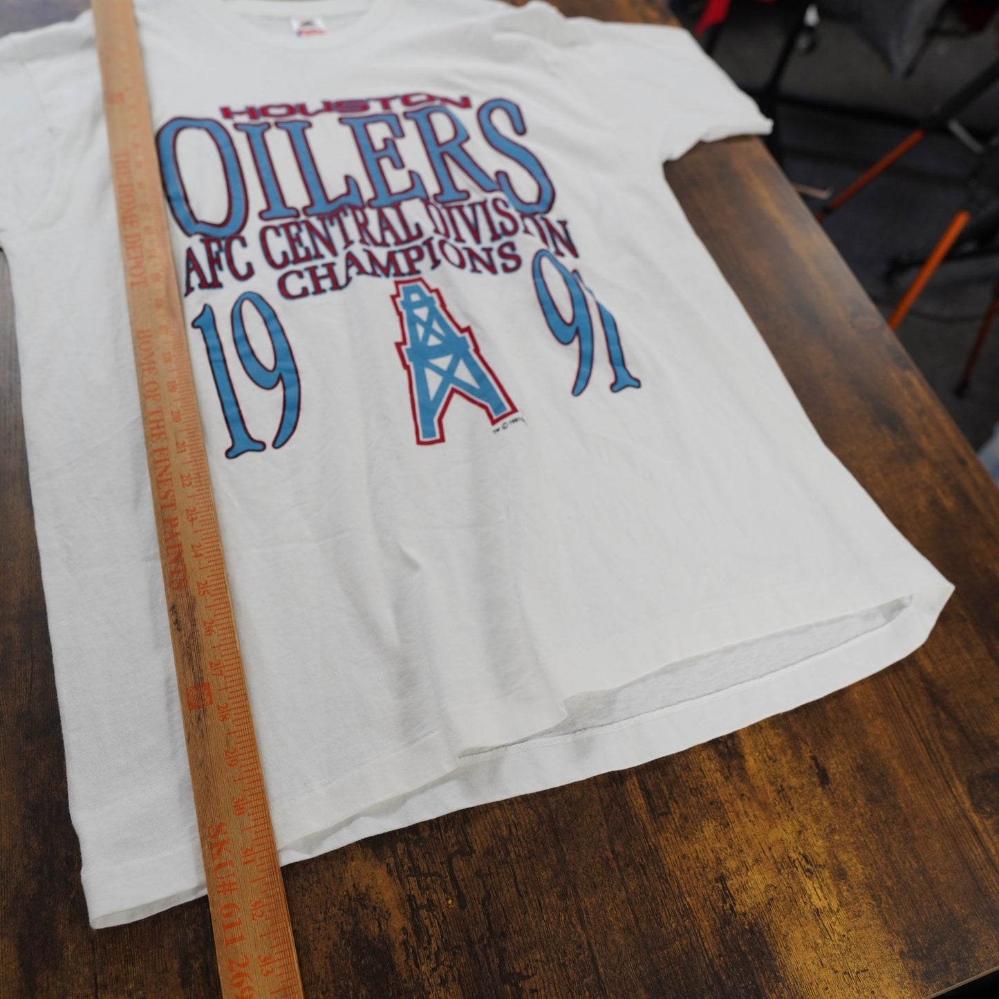 (XL) Vintage 90s Houston Oilers Single Stitch NFL Division Champs T-Shirt