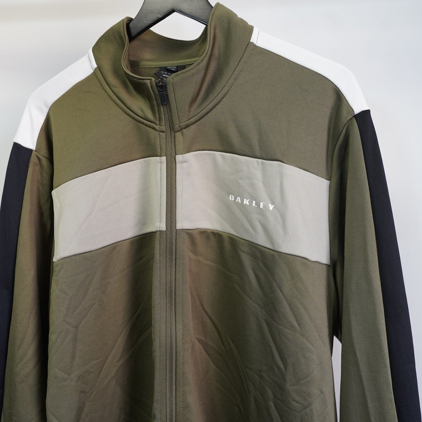 (XXL) Y2K Oakley Track Jacket Olive Green Men's 2XL Big Logo Hiking Tech Gorpcore 00s
