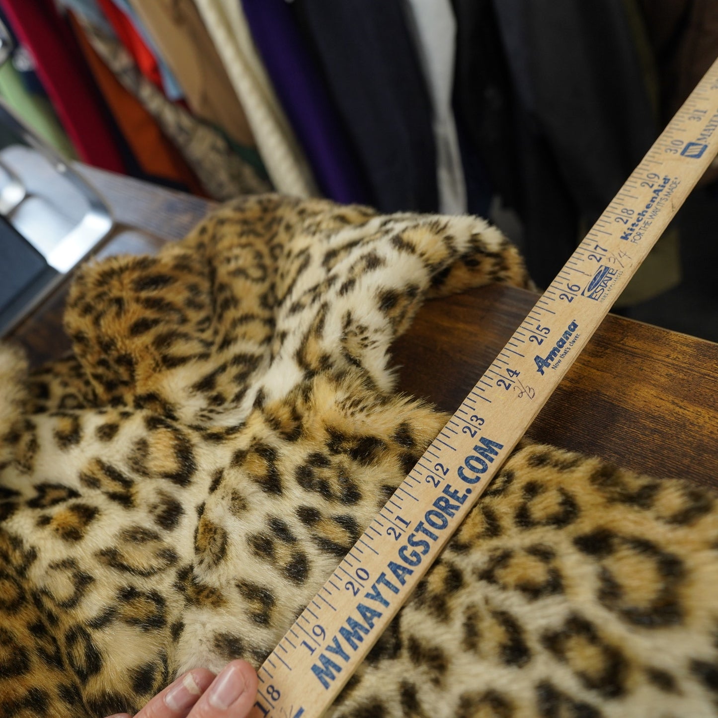 (Women's L/XL) Vintage Cheetah Print Faux Fur Coat Tissavel Women's L/XL Jaguar Mob Wife Glam
