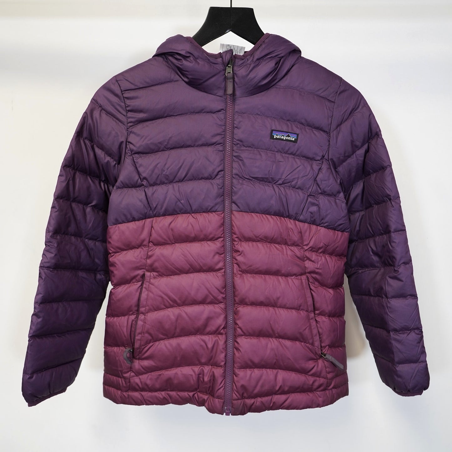 (Youth L) Patagonia Reversible Down Sweater Hoody Puffer Jacket Girls Purple Pink