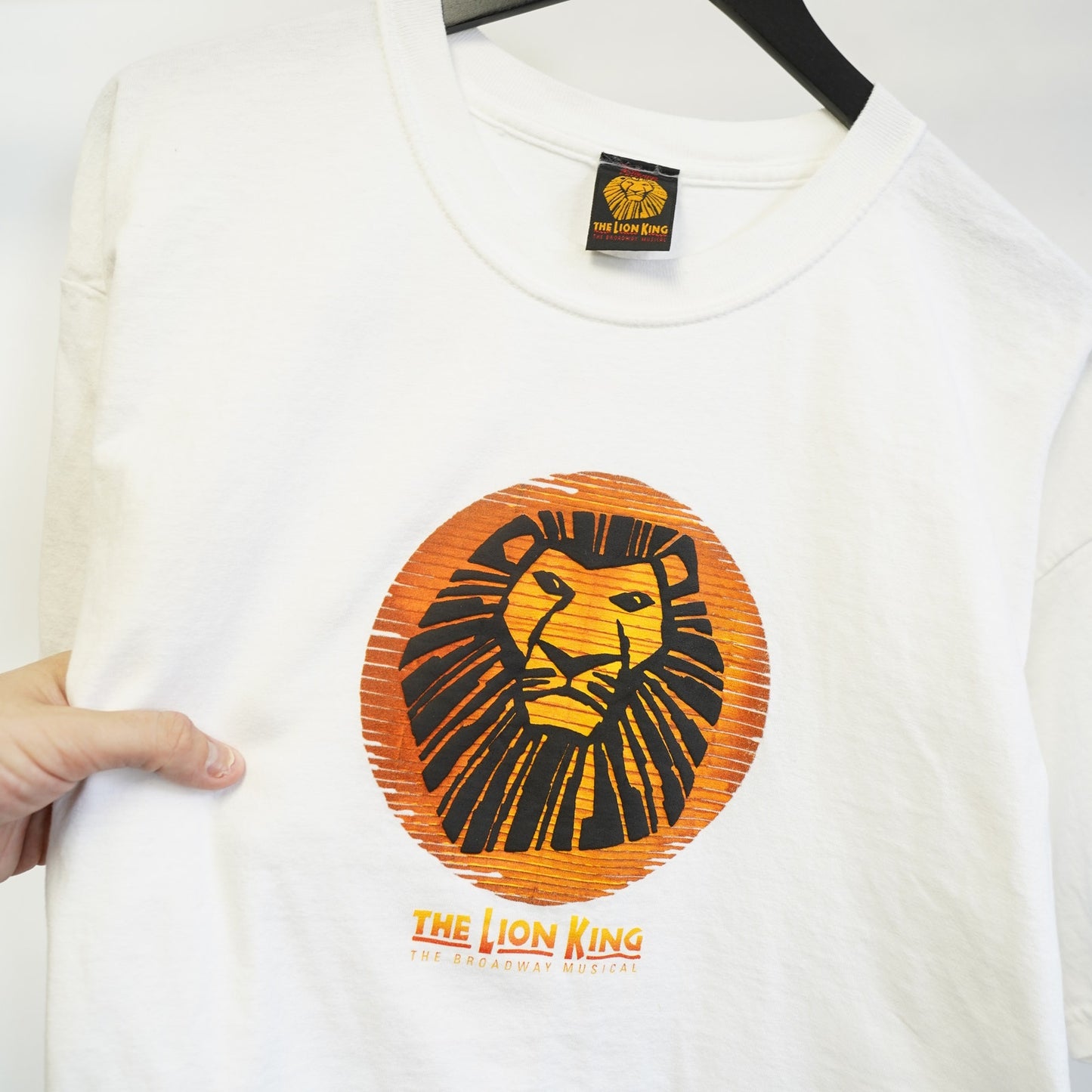 (XL) Disney The Lion King Broadway Show 2000s Promo Play T-Shirt Men's XL White Vtg