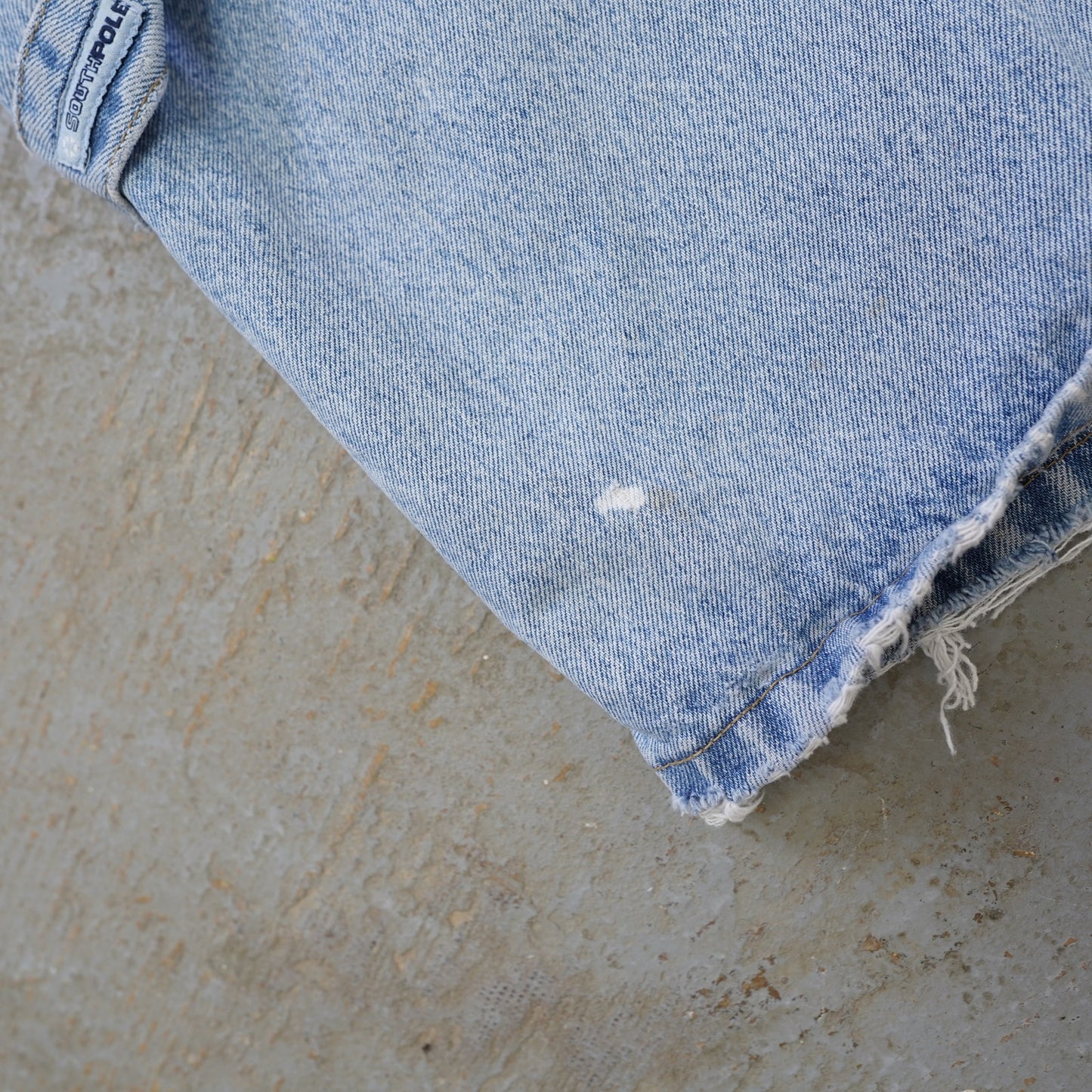 (Sz. 32) Vintage SouthPole Y2K Baggy Denim Shorts Mens 32in 2000s Jorts Light Blue Skate