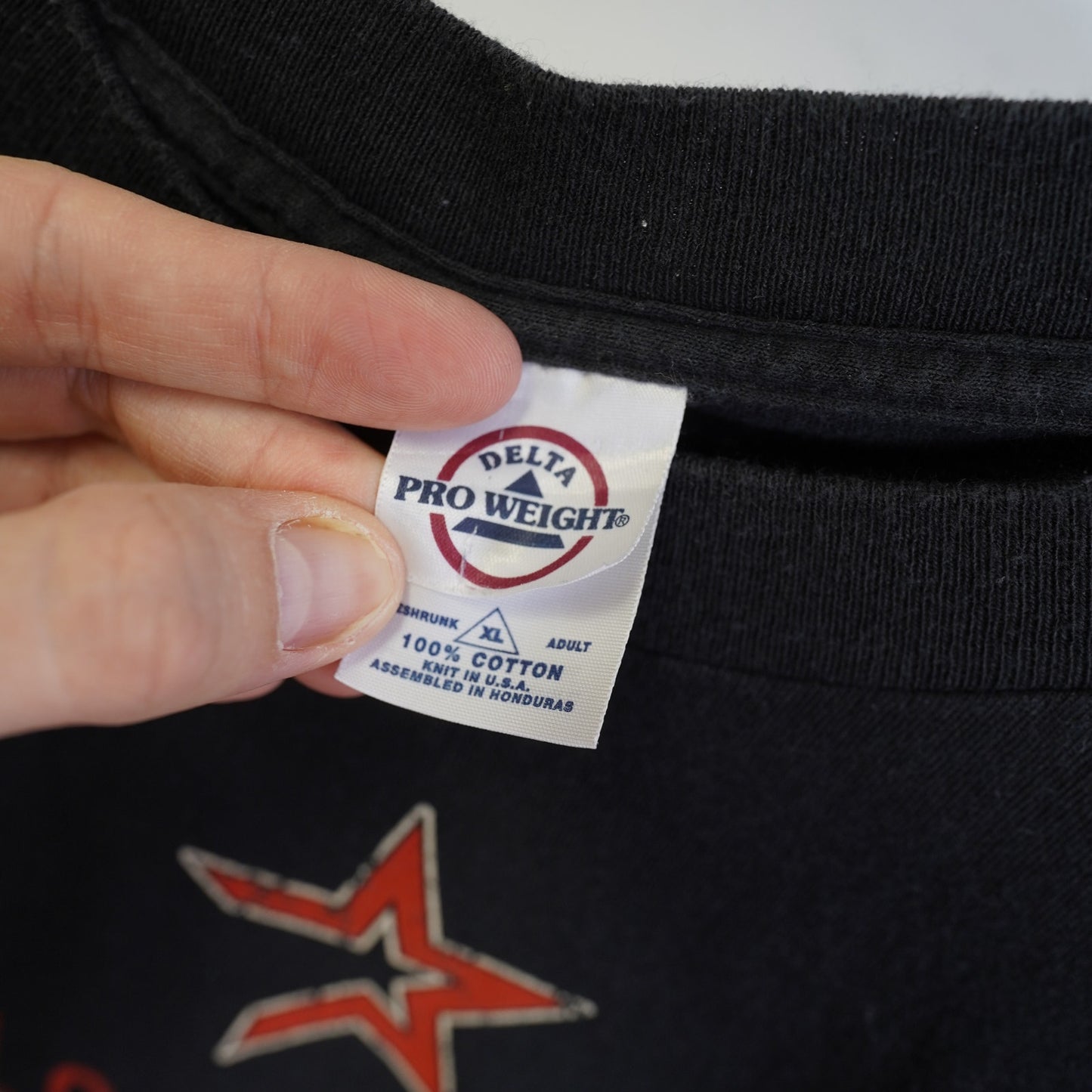 (XL) Vintage Houston Astros Y2K Big Logo Baseball T-Shirt Men's XL Black 2000s H-Town